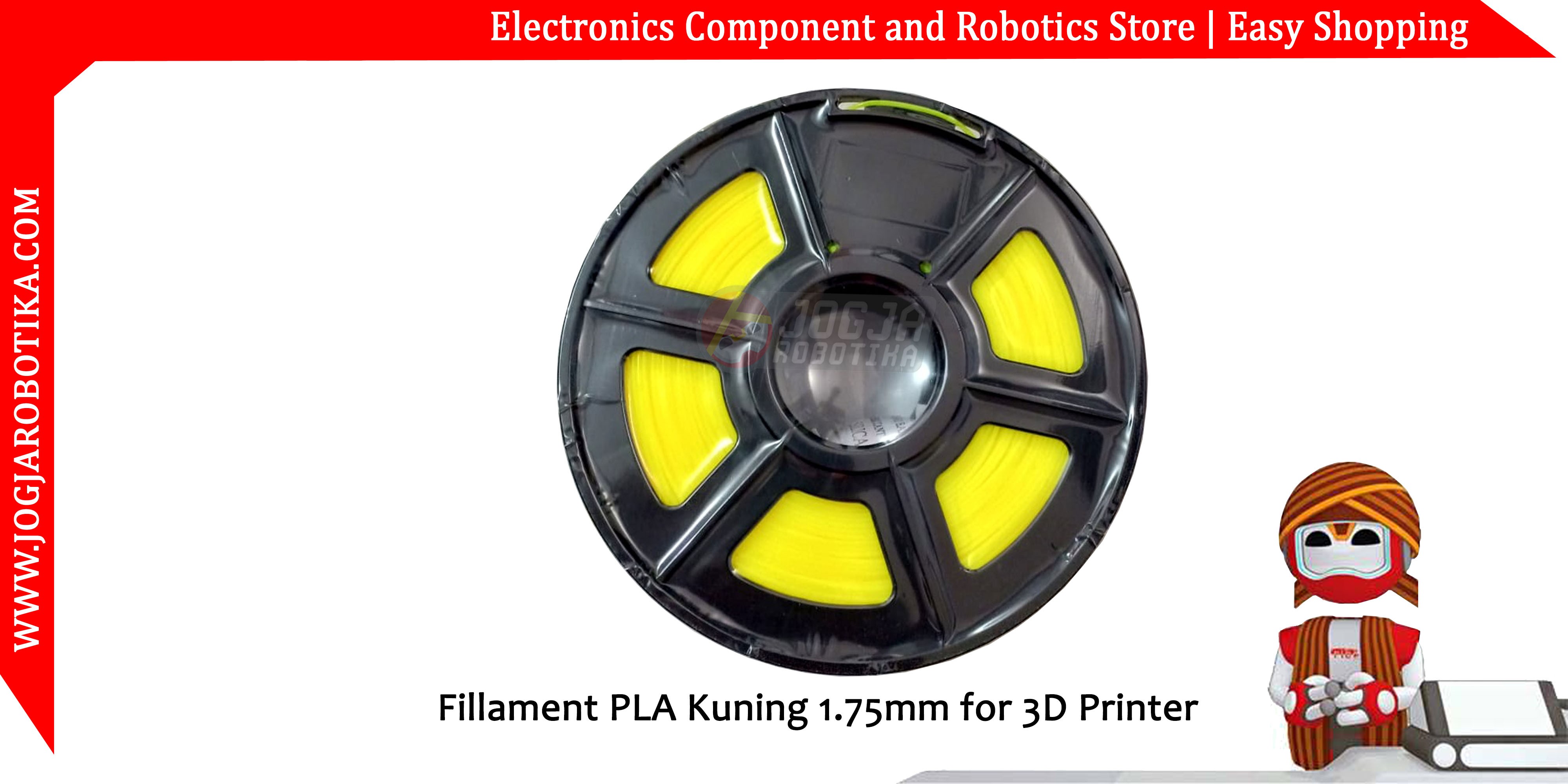 Filamen PLA Kuning 1.75mm for 3D Printer