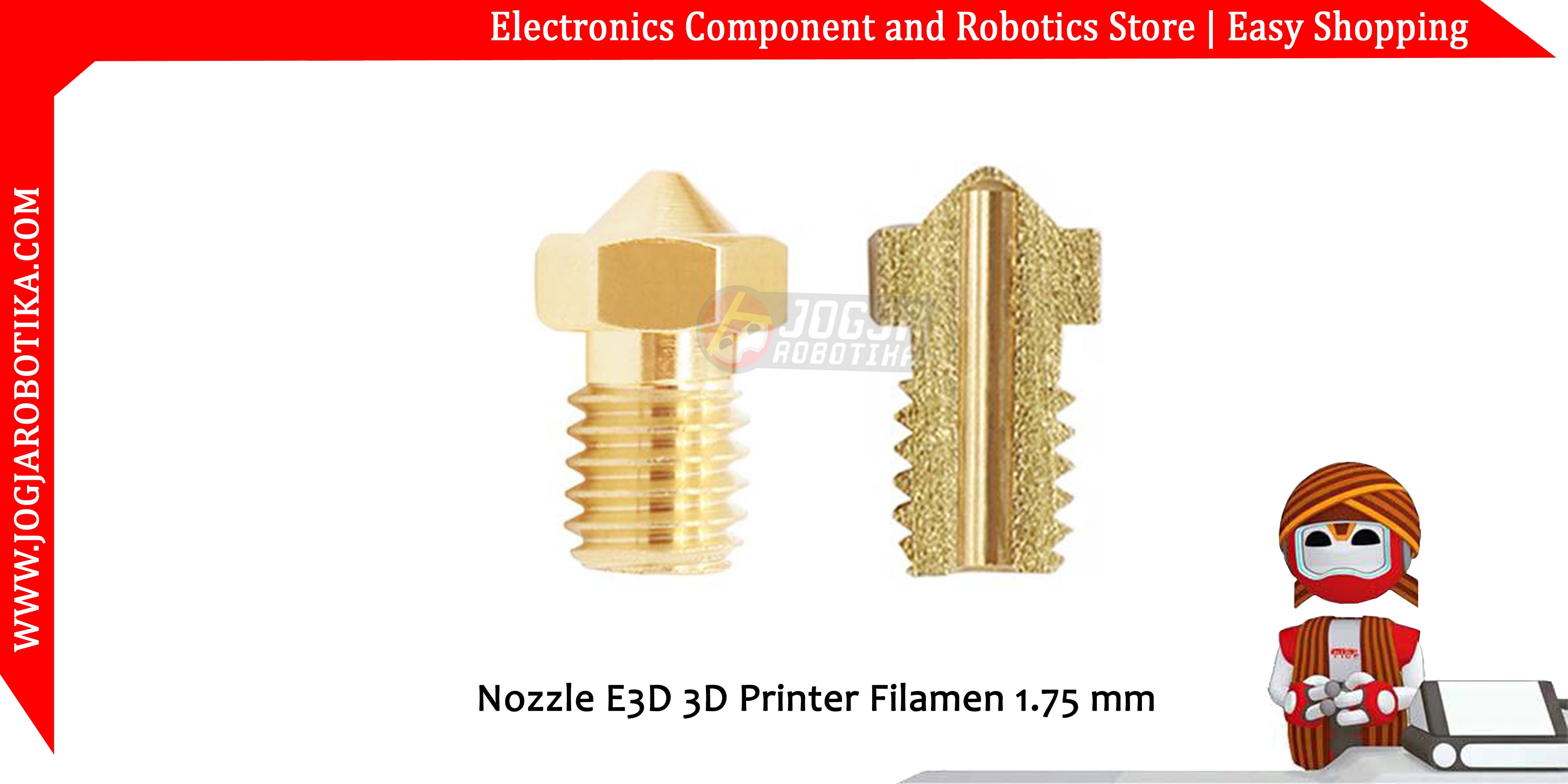 Nozzle 0.8mm E3D 3D Printer Filamen 1.75 mm