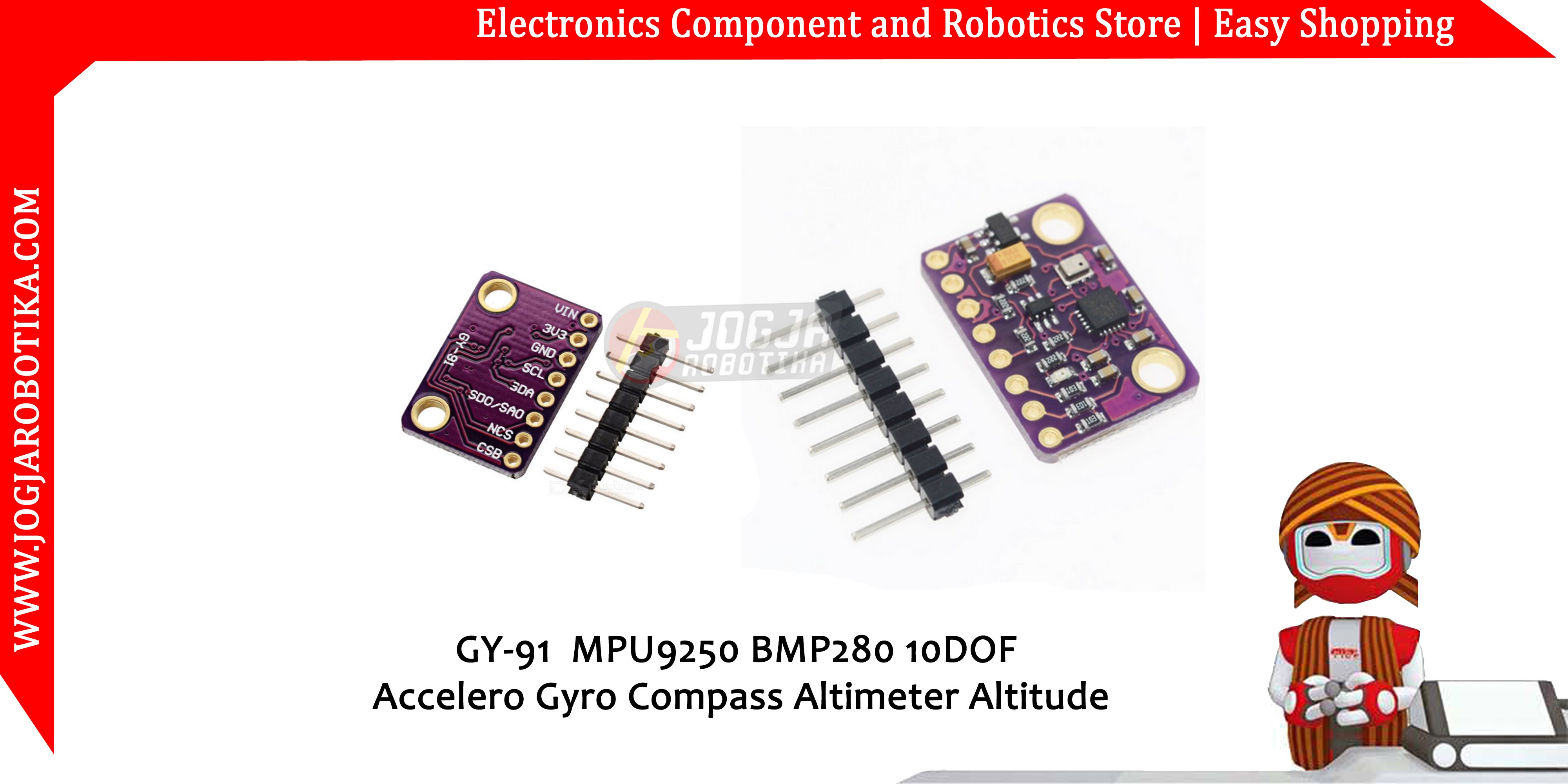 GY-91 MPU9250 BMP280 10DOF Accelero Gyro Compass Altimeter Altitude