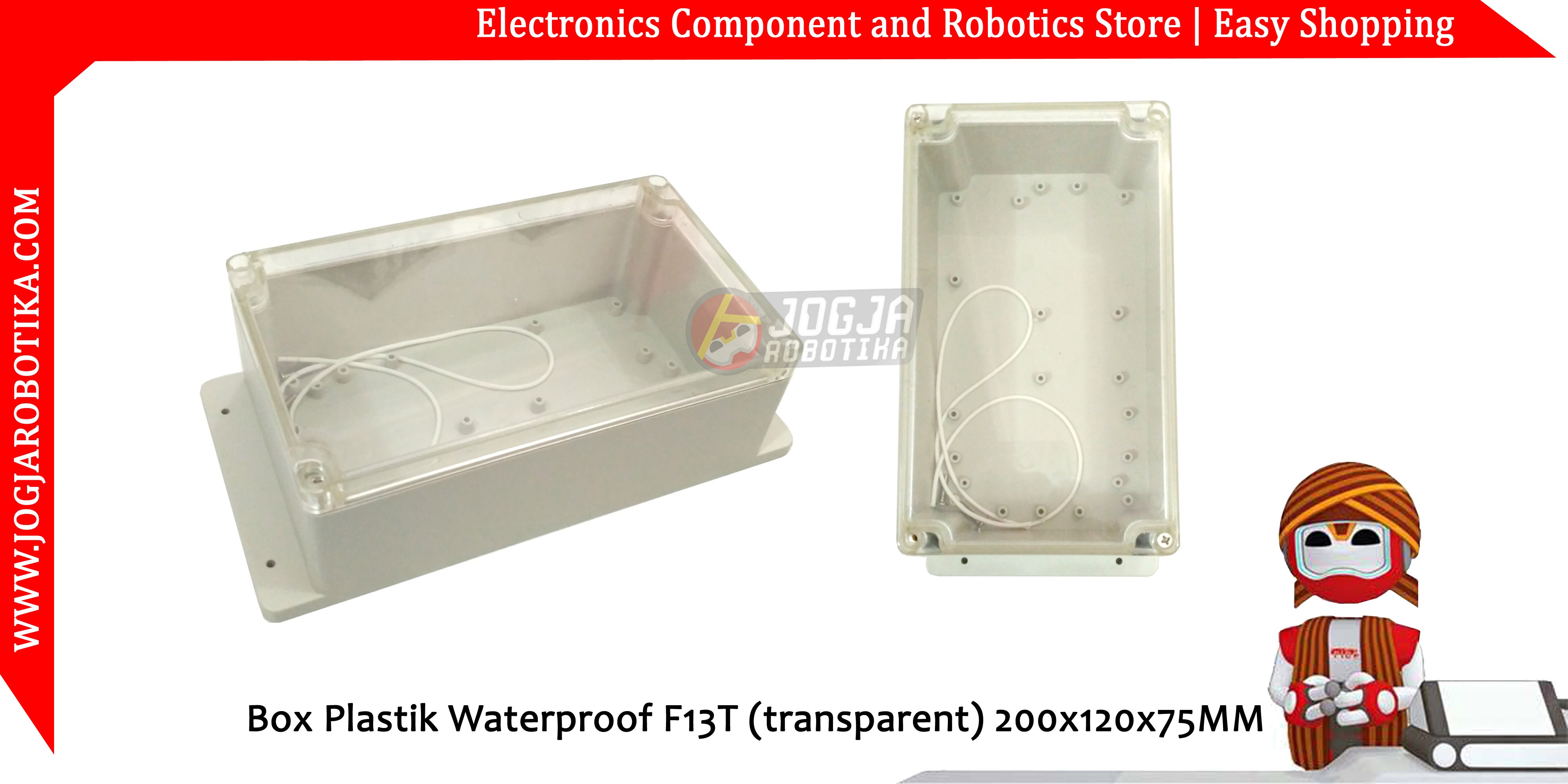 Box Plastik Waterproof F13T (transparent) 200x120x75MM