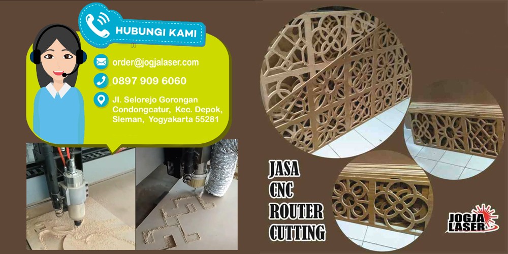 CNC Router Cutting Jasa Potong Triplek ACP MDF  Jogja Laser 0897 909 6060