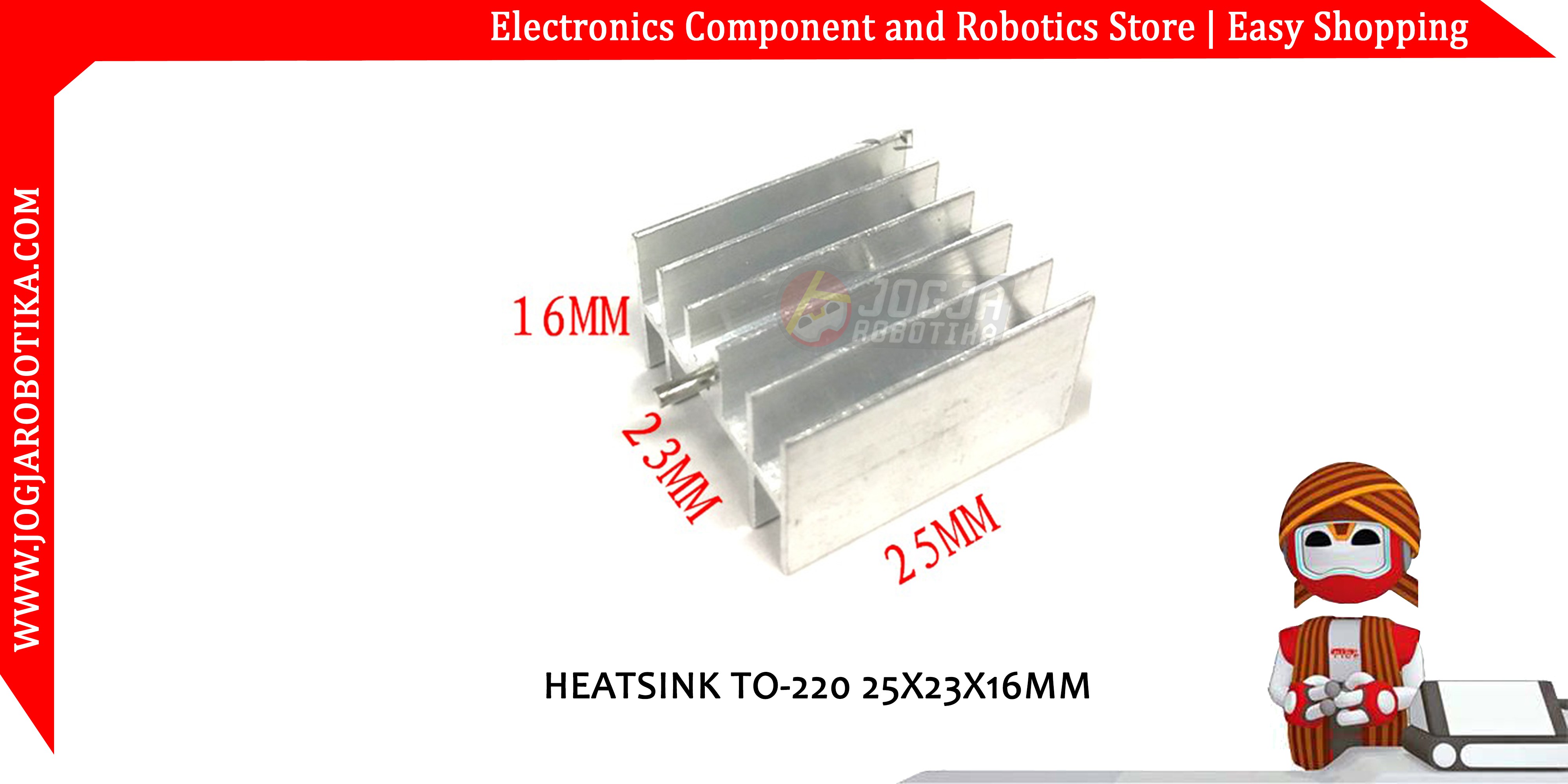 HEATSINK TO-220 25X23X16MM