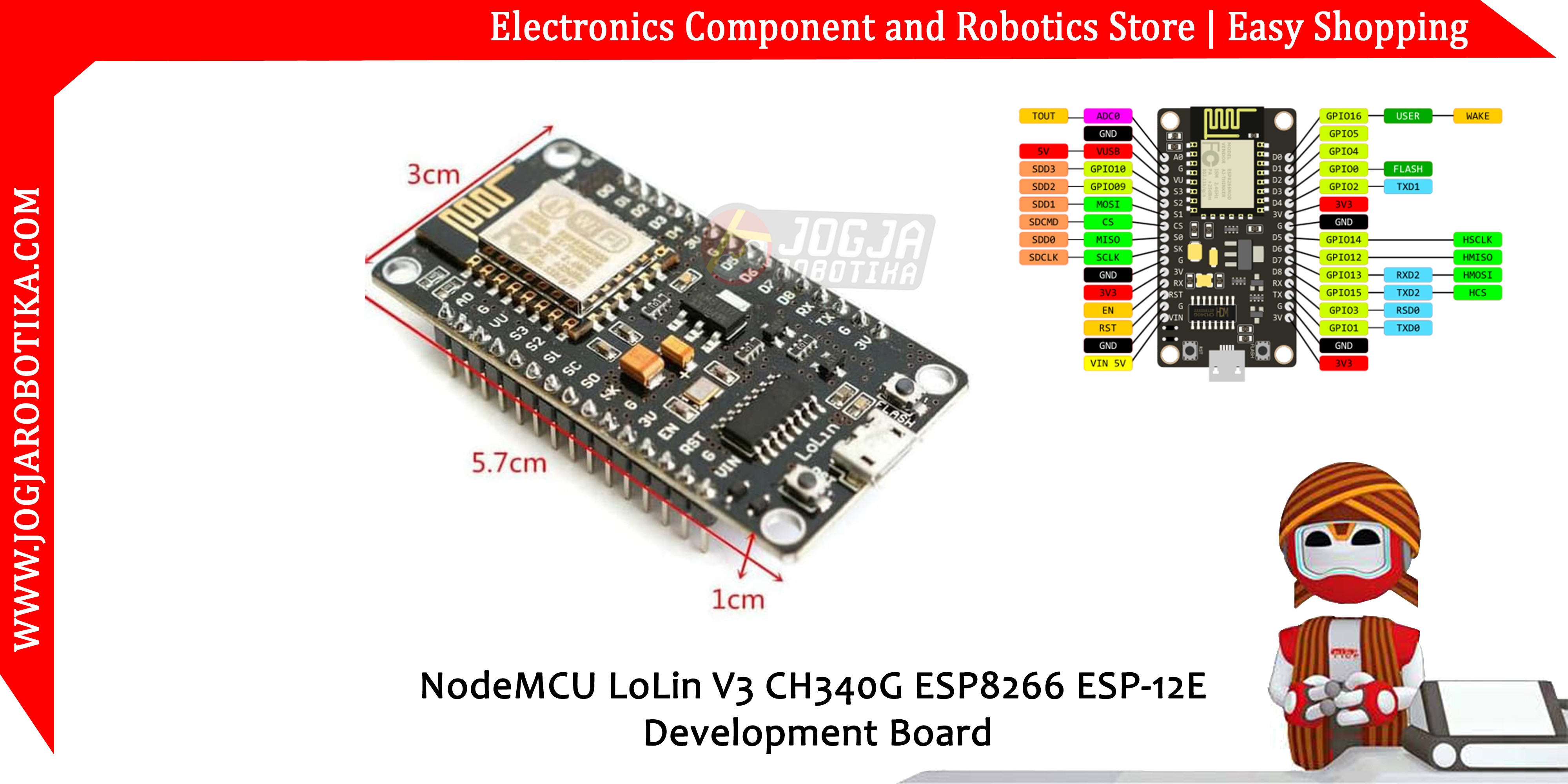 NodeMCU LoLin V3 ESP8266 ESP-12E  Development Board