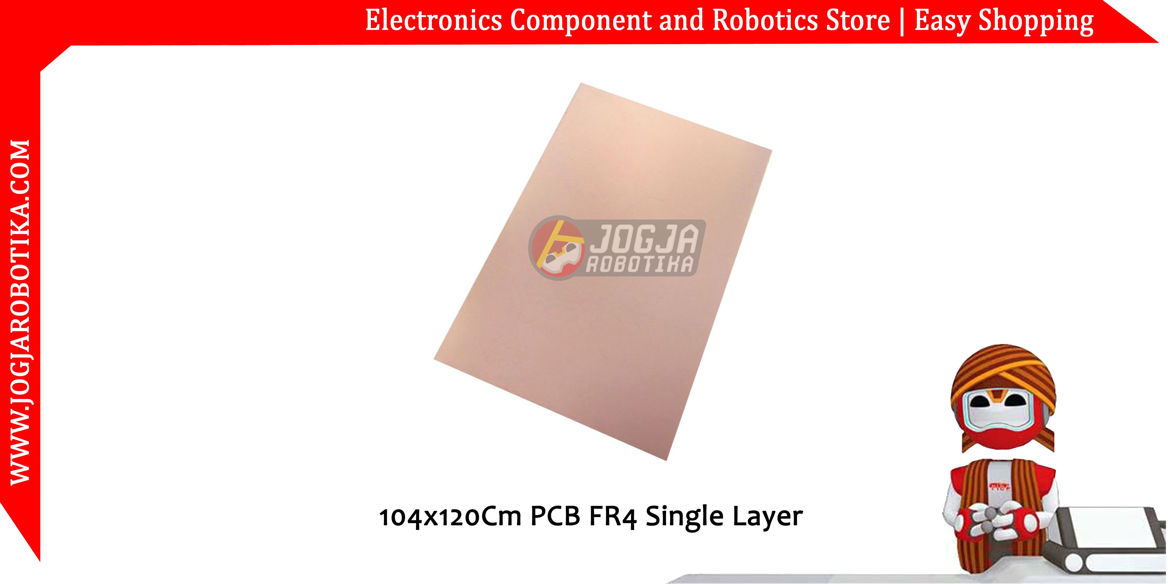 PCB FR4 LEMBARAN 104X120CM PCB FR4 1.6MM  SINGLE LAYER 1OZ 35UM