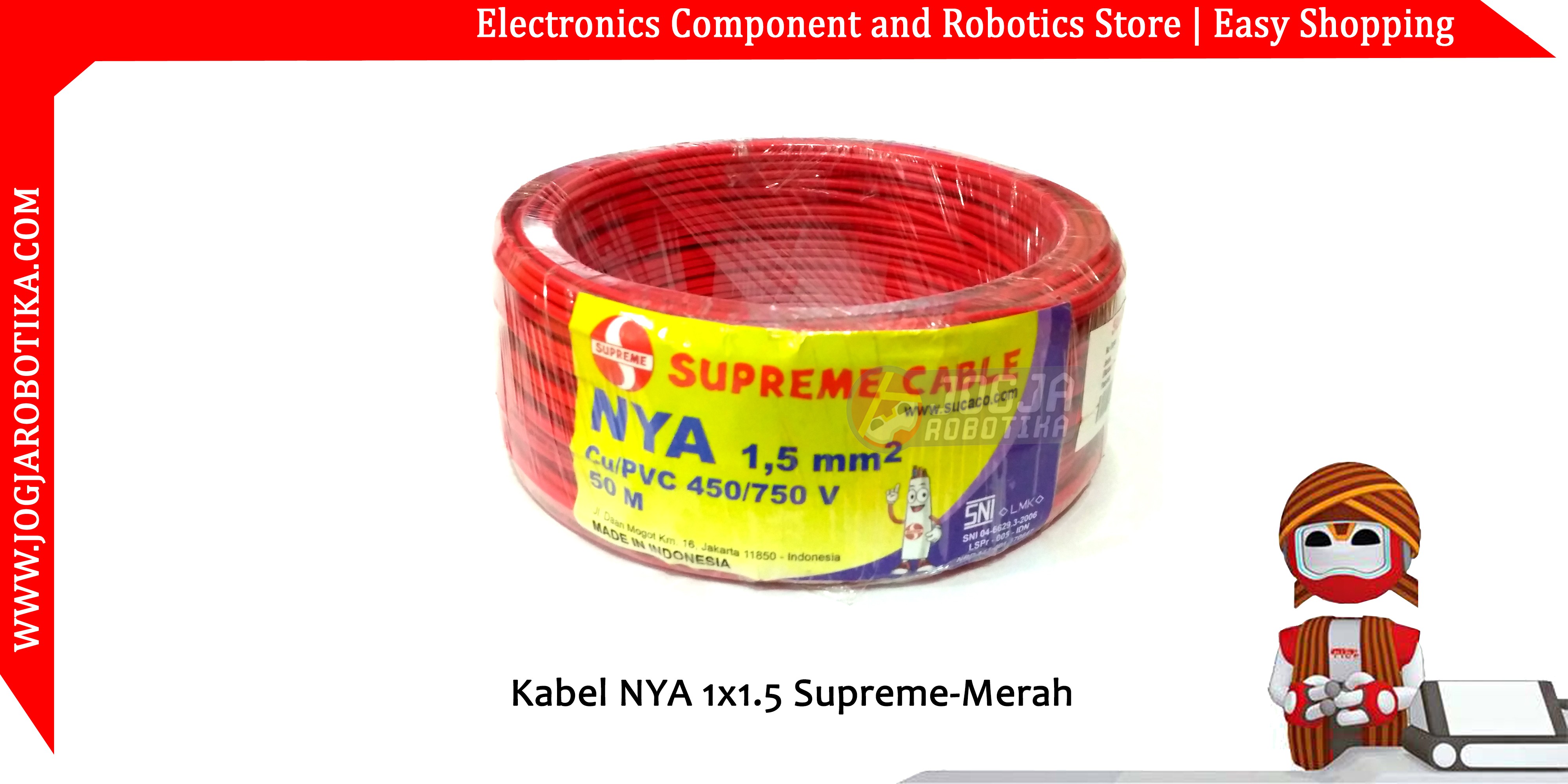 Kabel NYA 1x1.5 Supreme-Merah