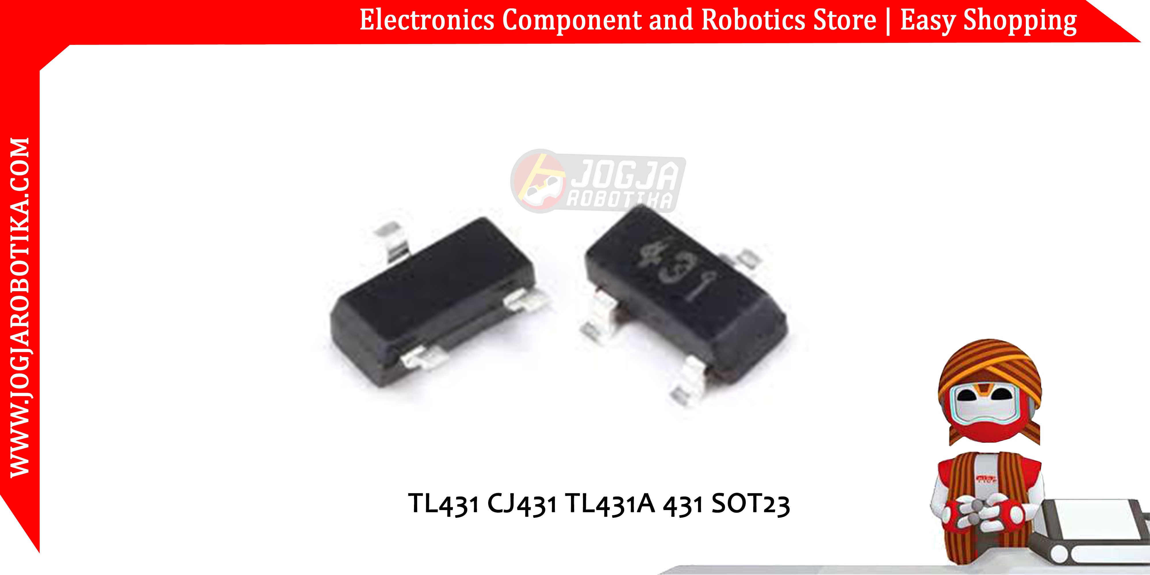 TL431 CJ431 TL431A 431 SOT23 Dioda Programmable Shunt Regulator