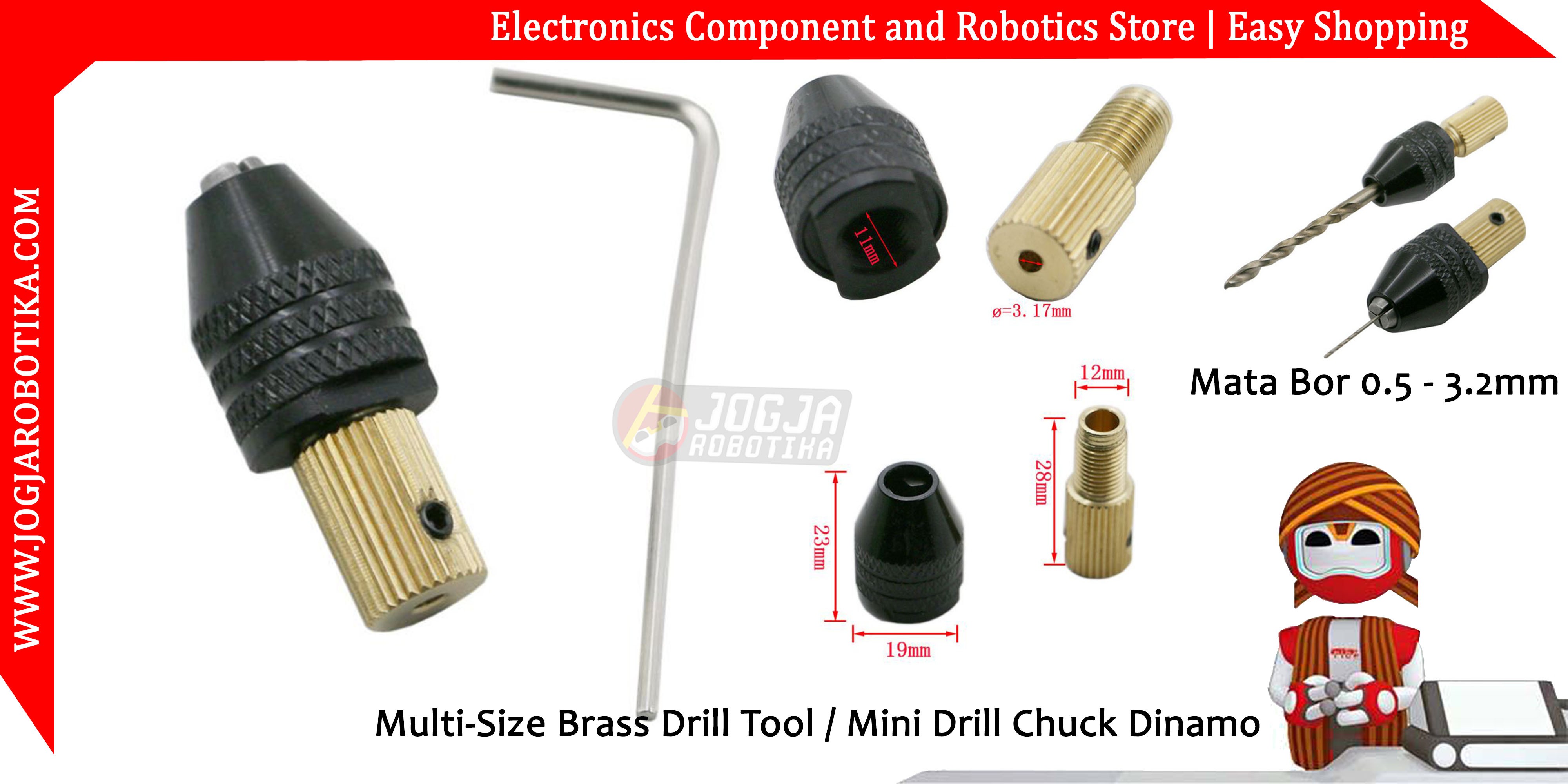 Multi-Size Brass Drill Tool / Mini Drill Chuck Dinamo