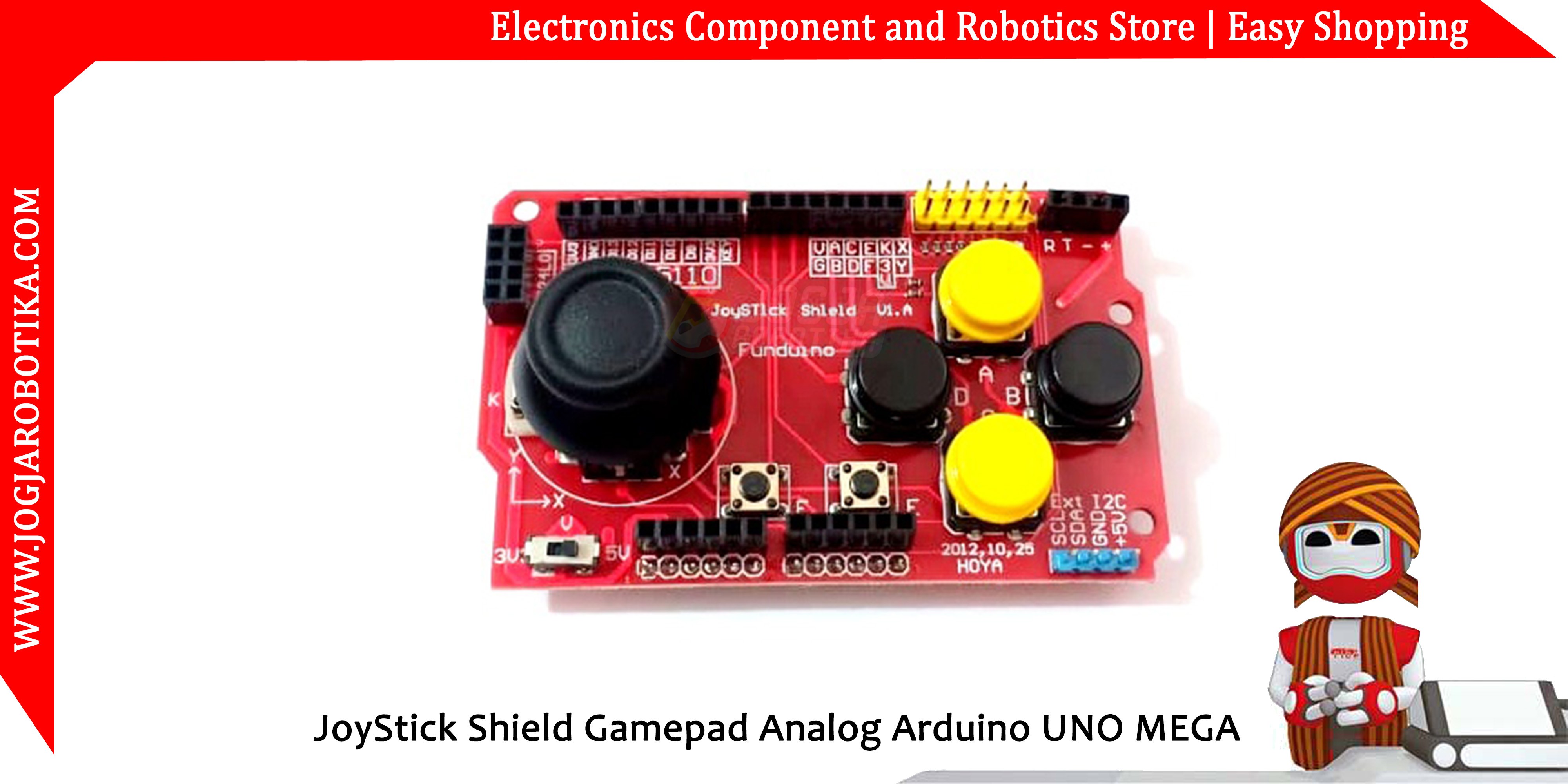 JoyStick Shield Gamepad Analog Arduino UNO MEGA