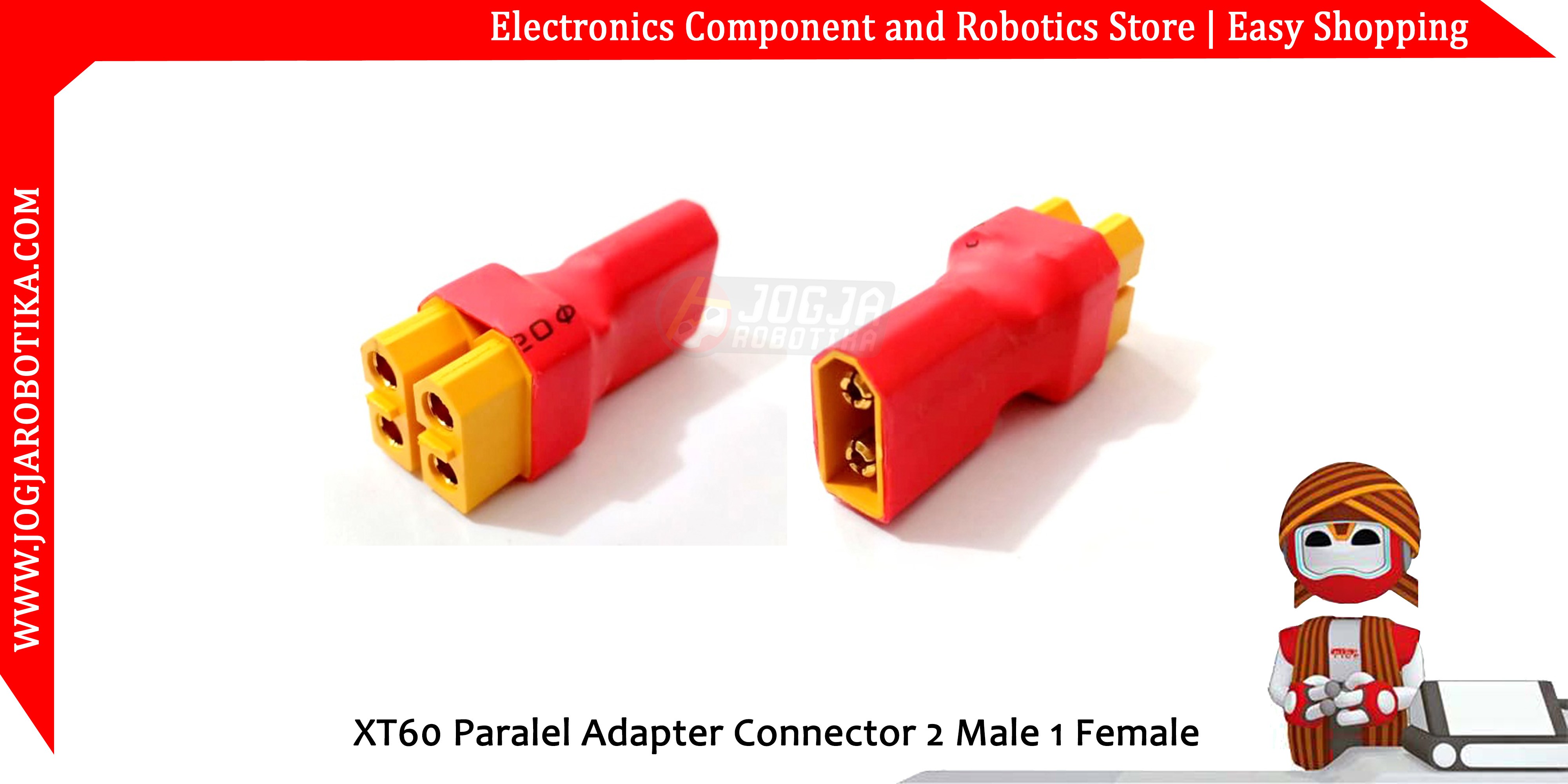 XT60 Paralel Adapter Connector 2 Female 1 Male