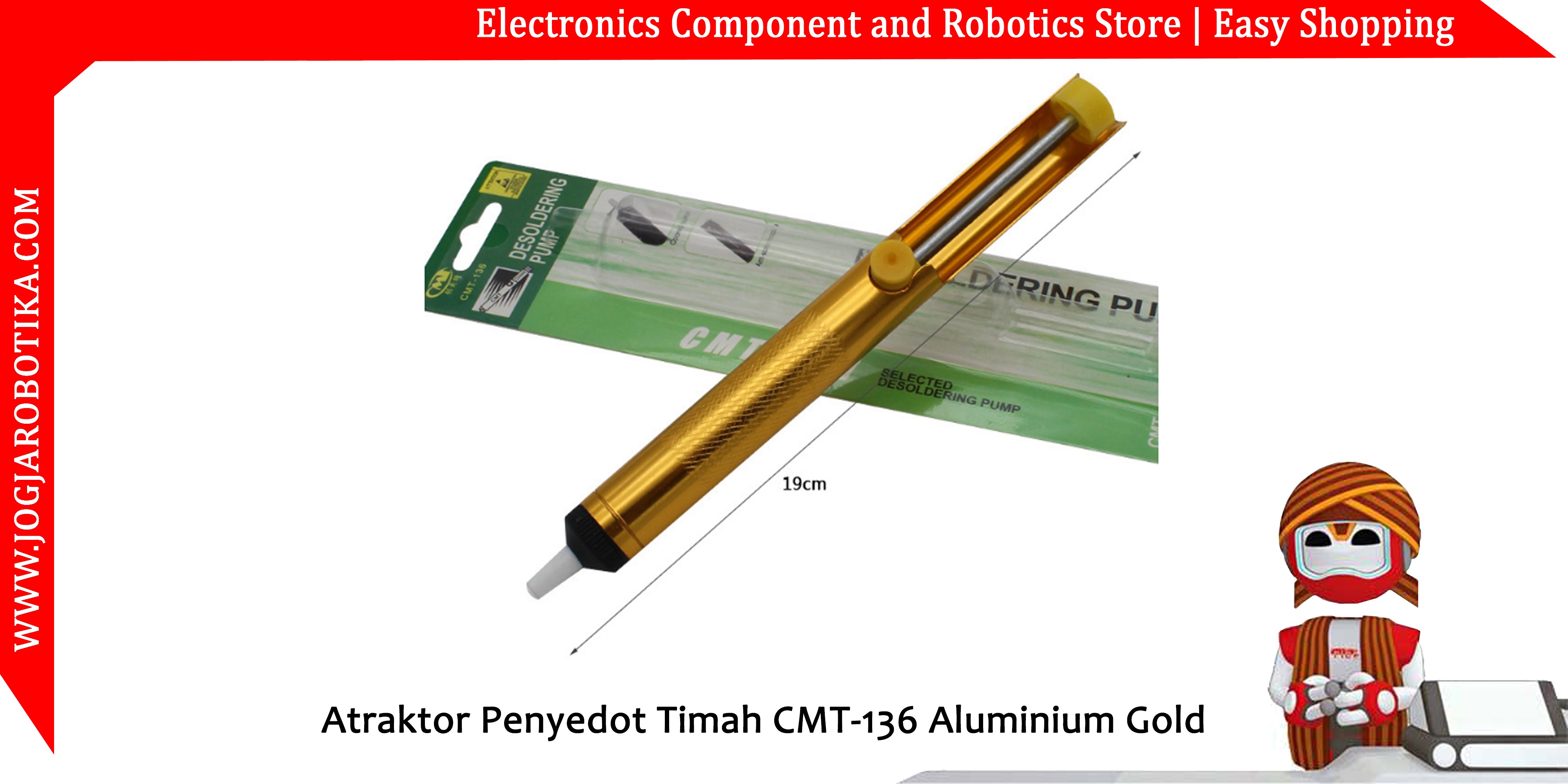 Atraktor Penyedot Timah CMT-136 Aluminium Gold
