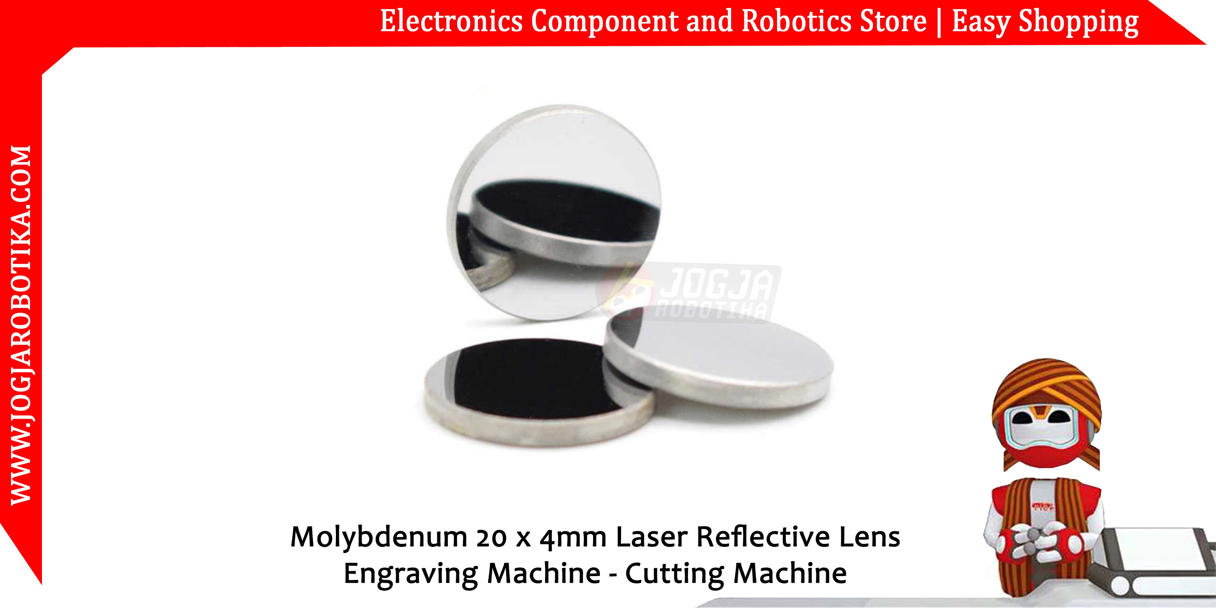 Molybdenum 20 x 4mm Laser Reflective Lens Engraving Machine - Cutting Machine