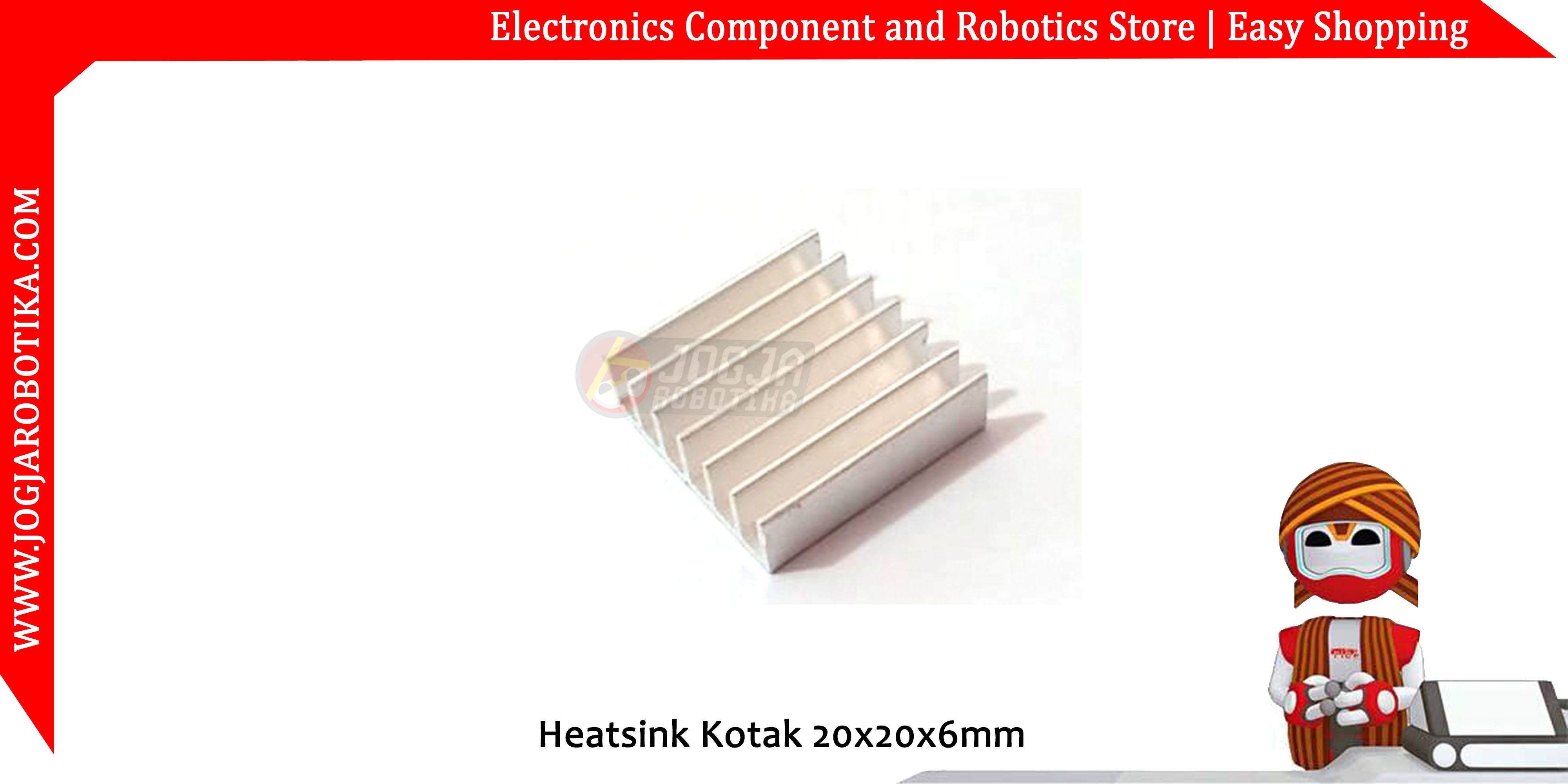 Heatsink Kotak 20x20x6mm
