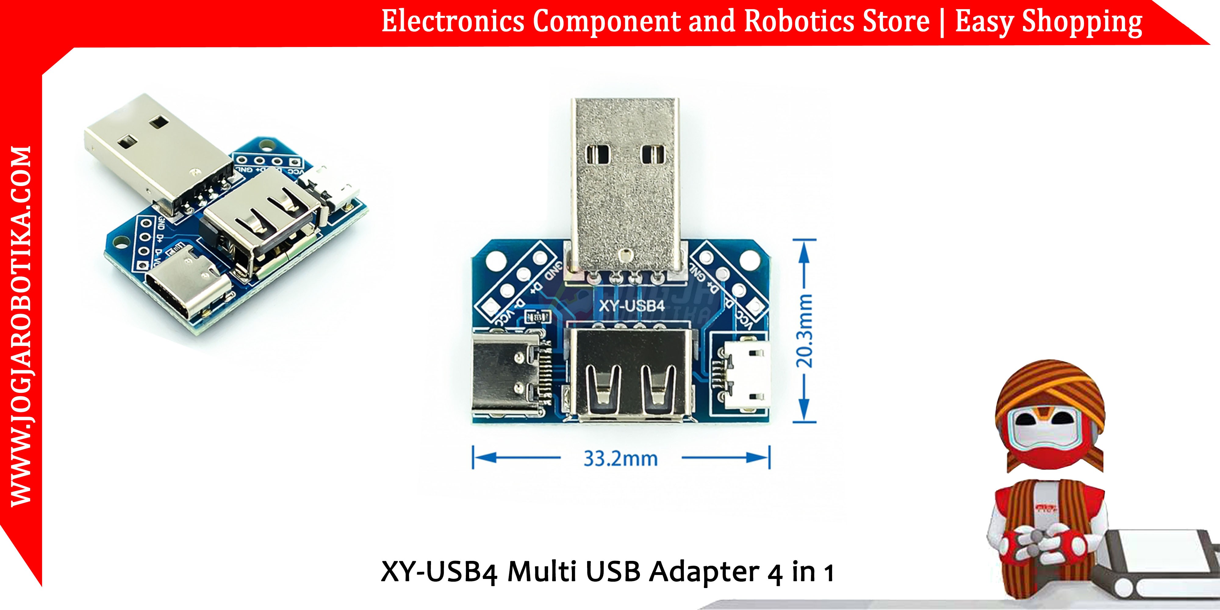 XY-USB4 Multi USB Adapter 4 in 1