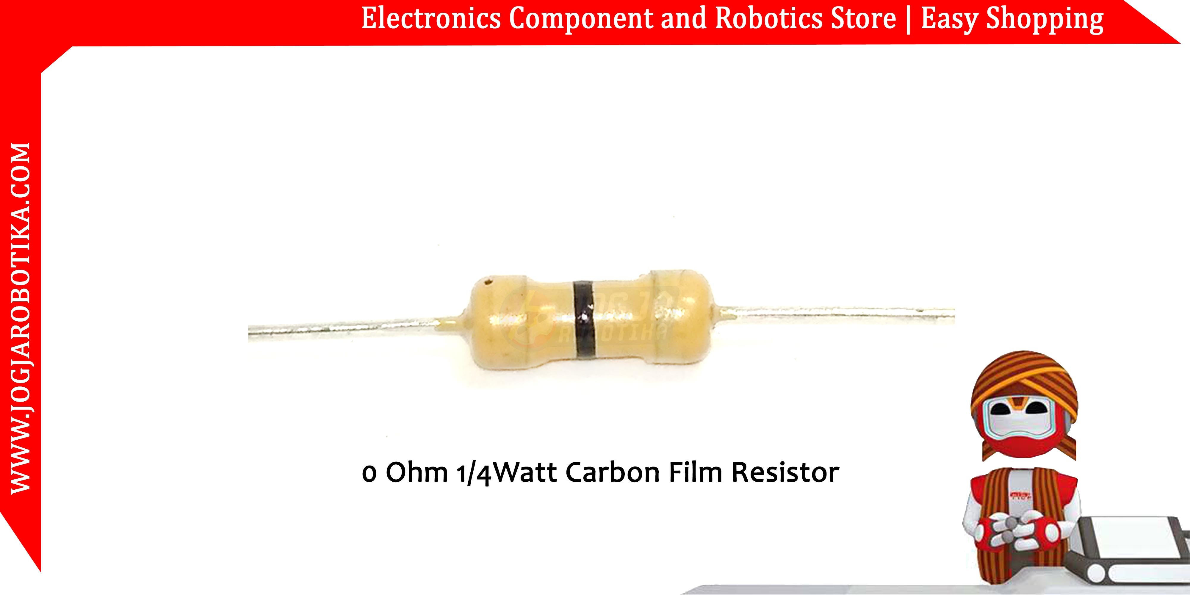 0 Ohm 1/4Watt Carbon Film Resistor