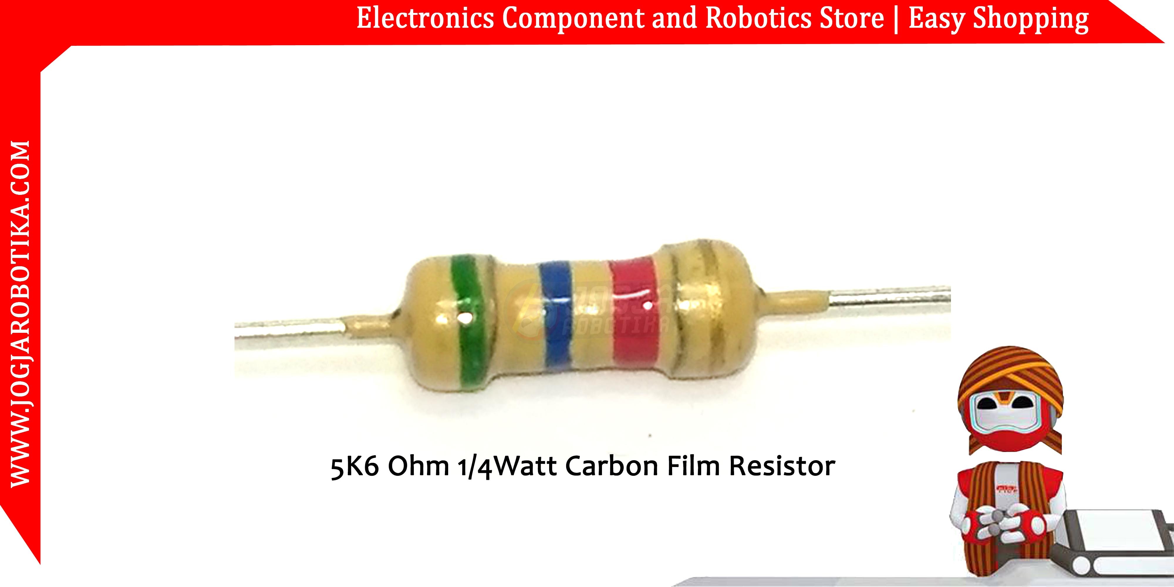 5K6 Ohm 1/4Watt Carbon Film Resistor