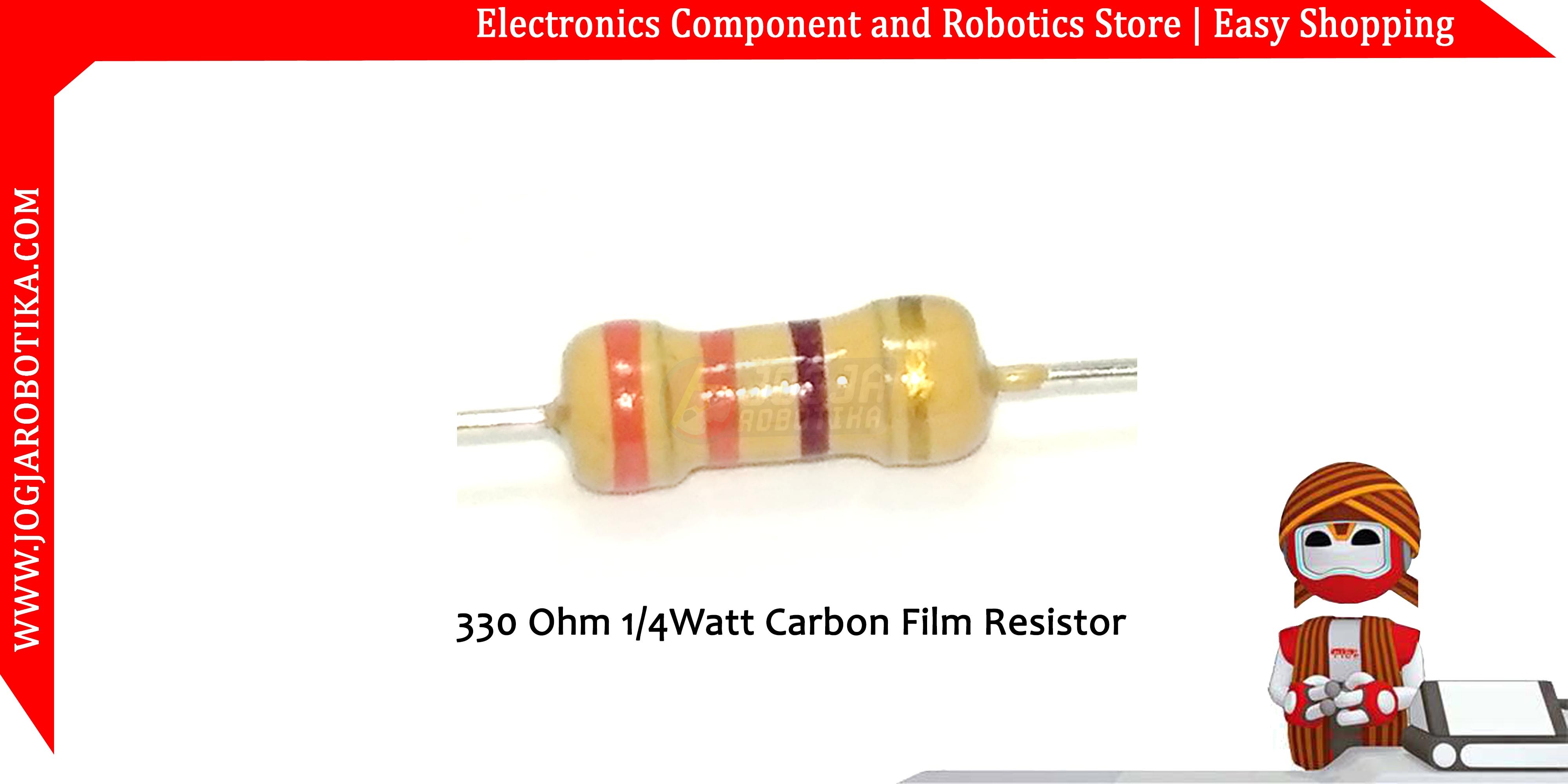 330 Ohm 1/4Watt Carbon Film Resistor