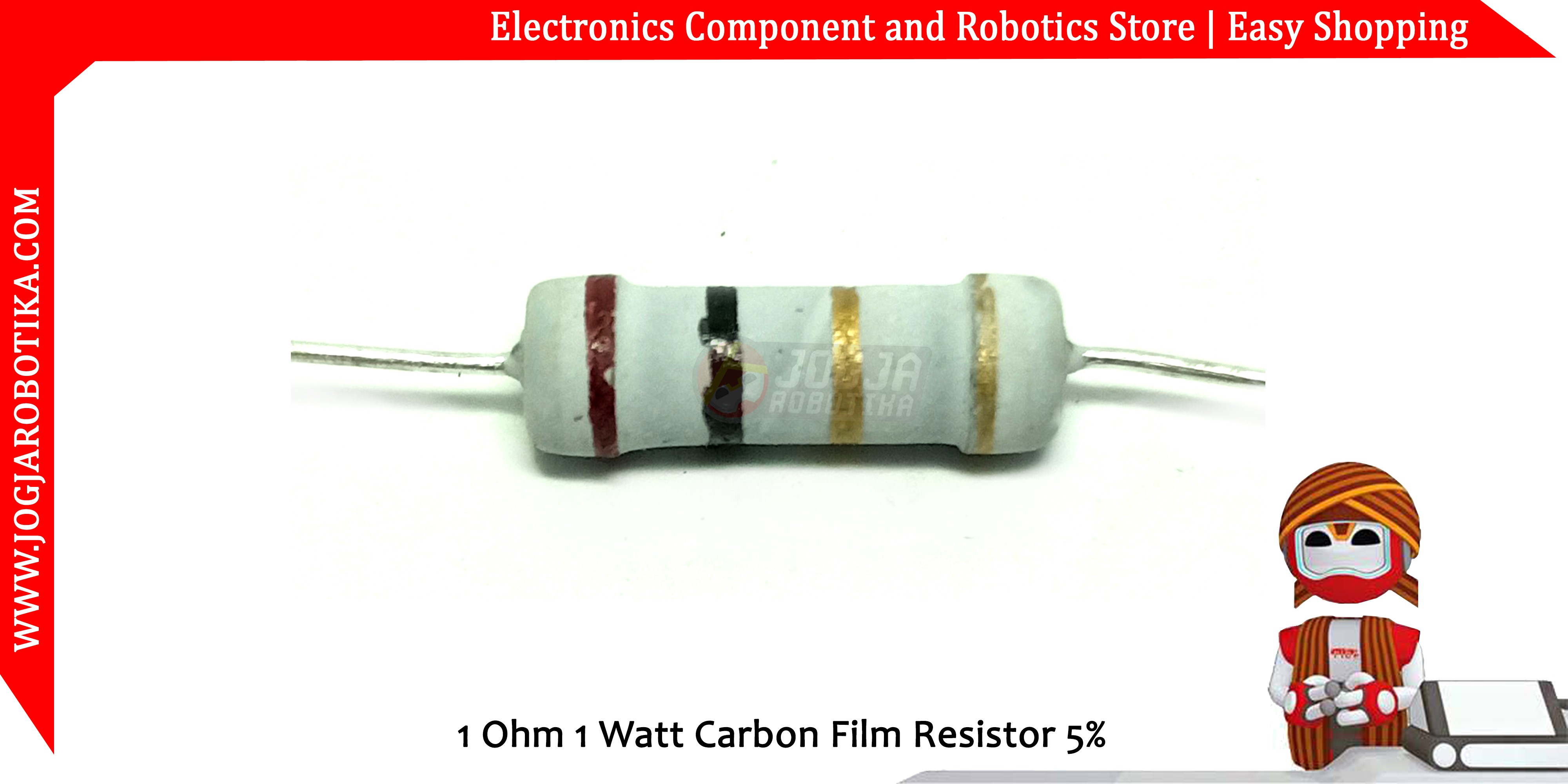 1 Ohm 1 Watt Carbon Film Resistor