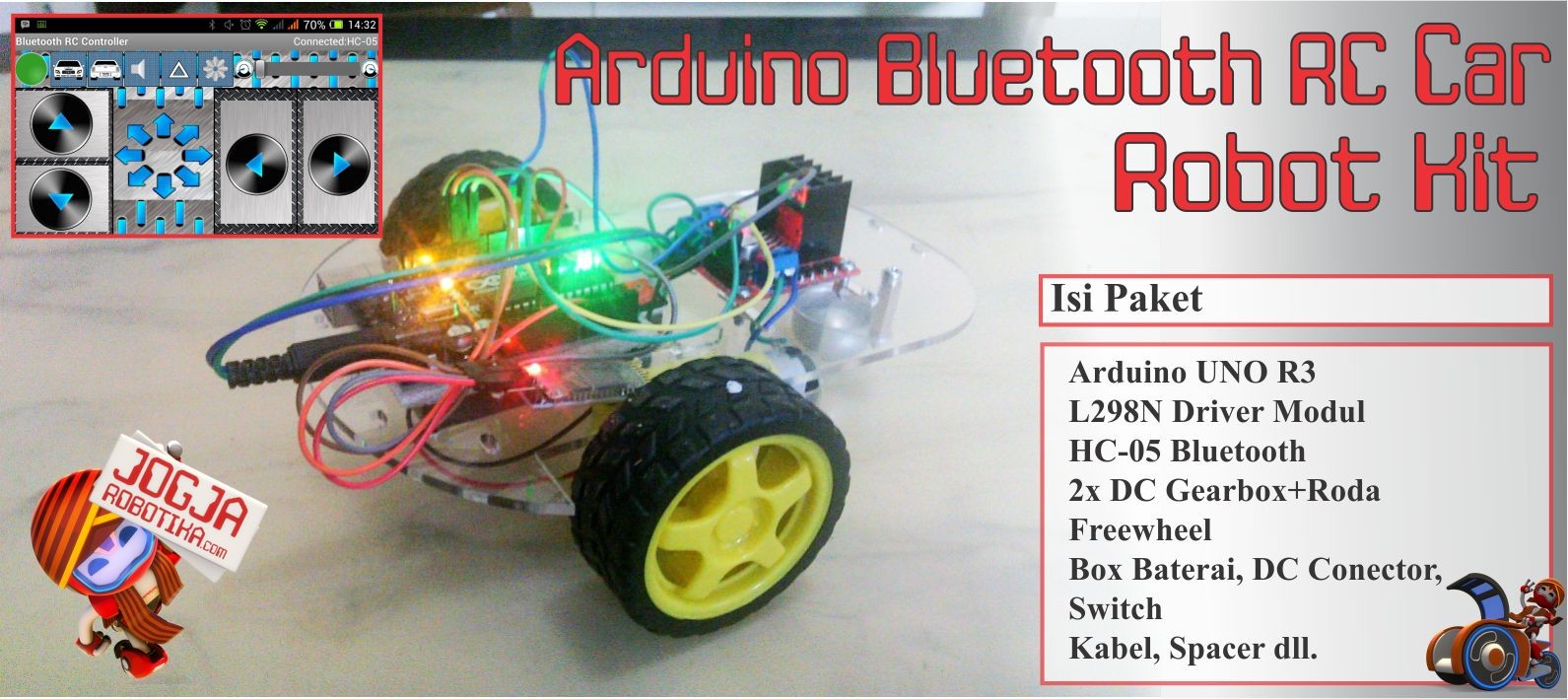 Arduino Bluetooth RC Car Robot Kit