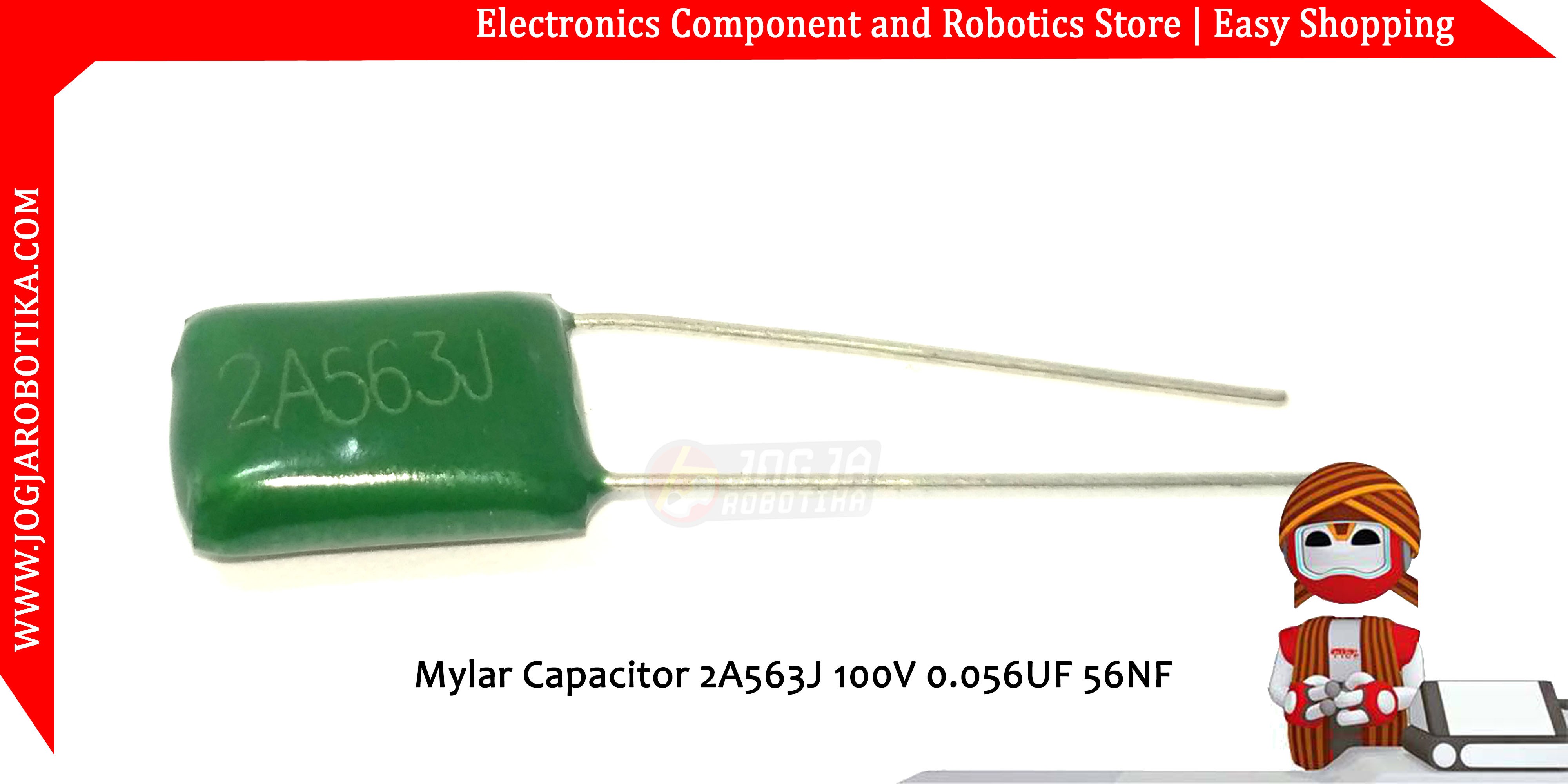 Mylar Capacitor 2A563J 100V 0.056UF 56NF