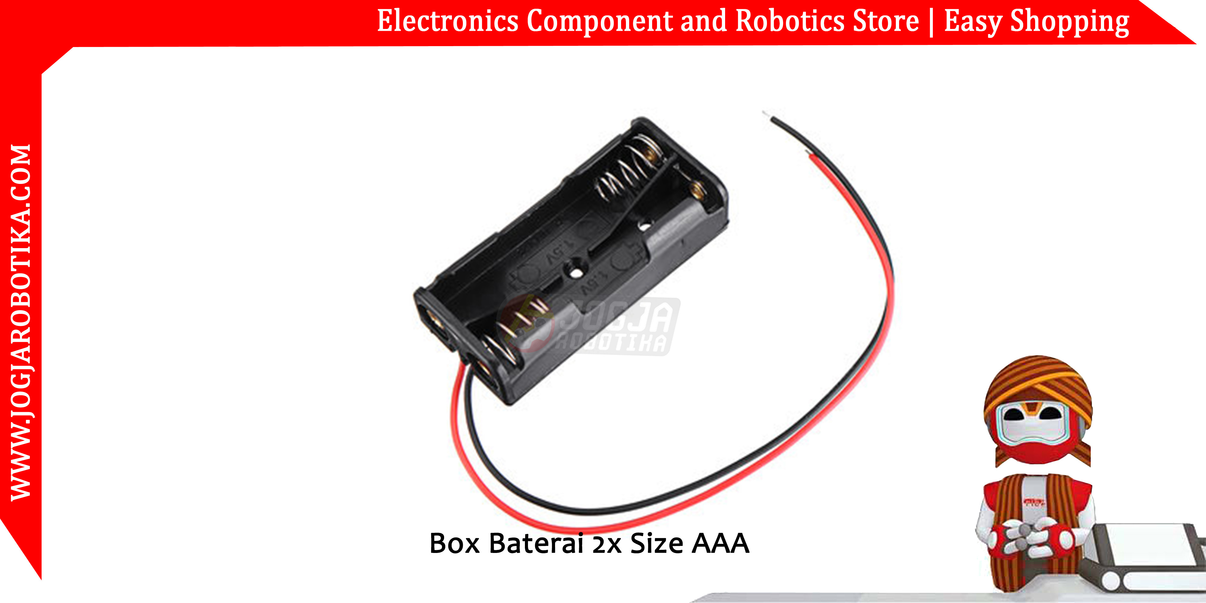 Box Baterai 2x Size AAA
