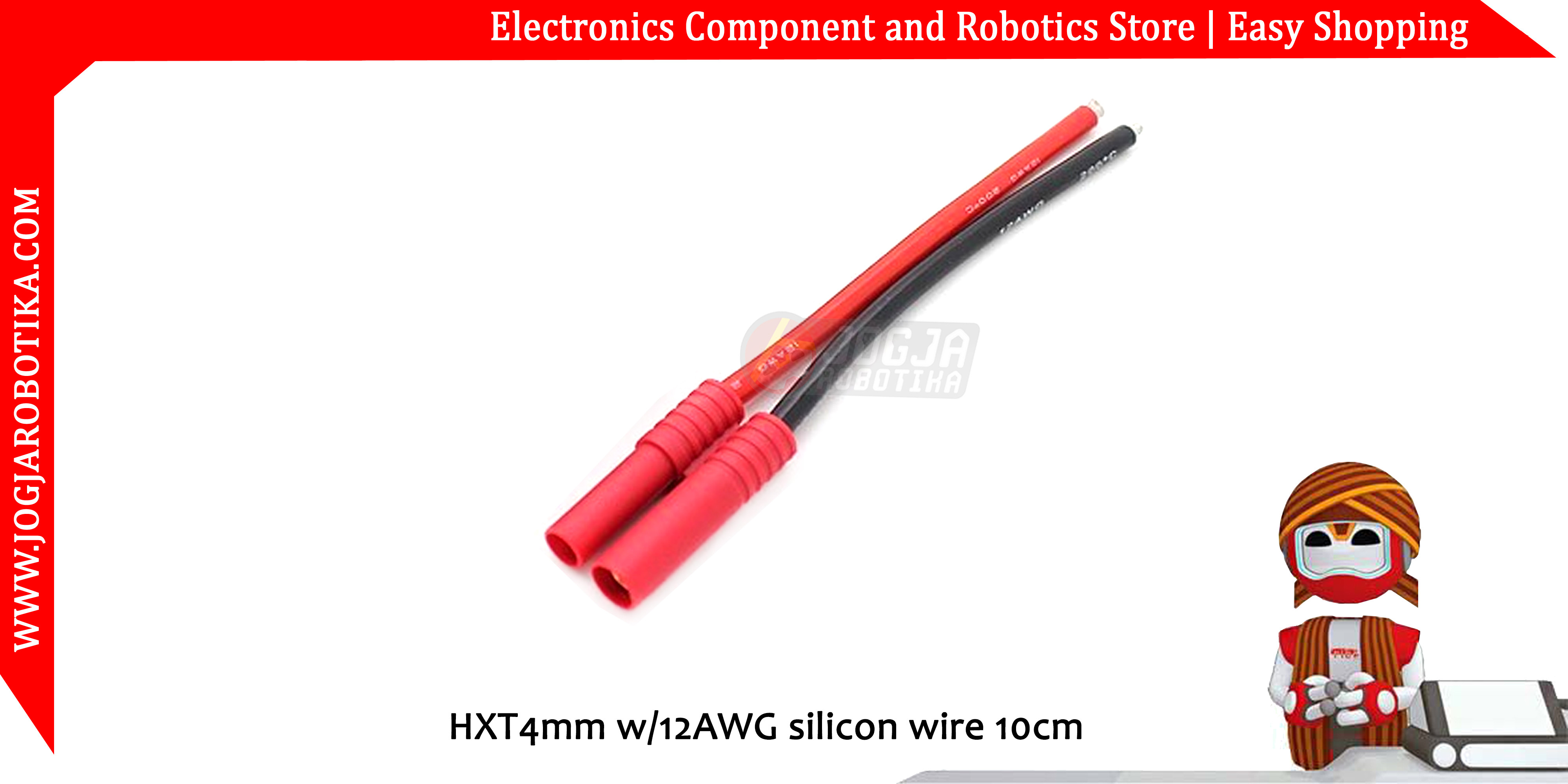 HXT4mm with 12AWG silicon wire 10cm