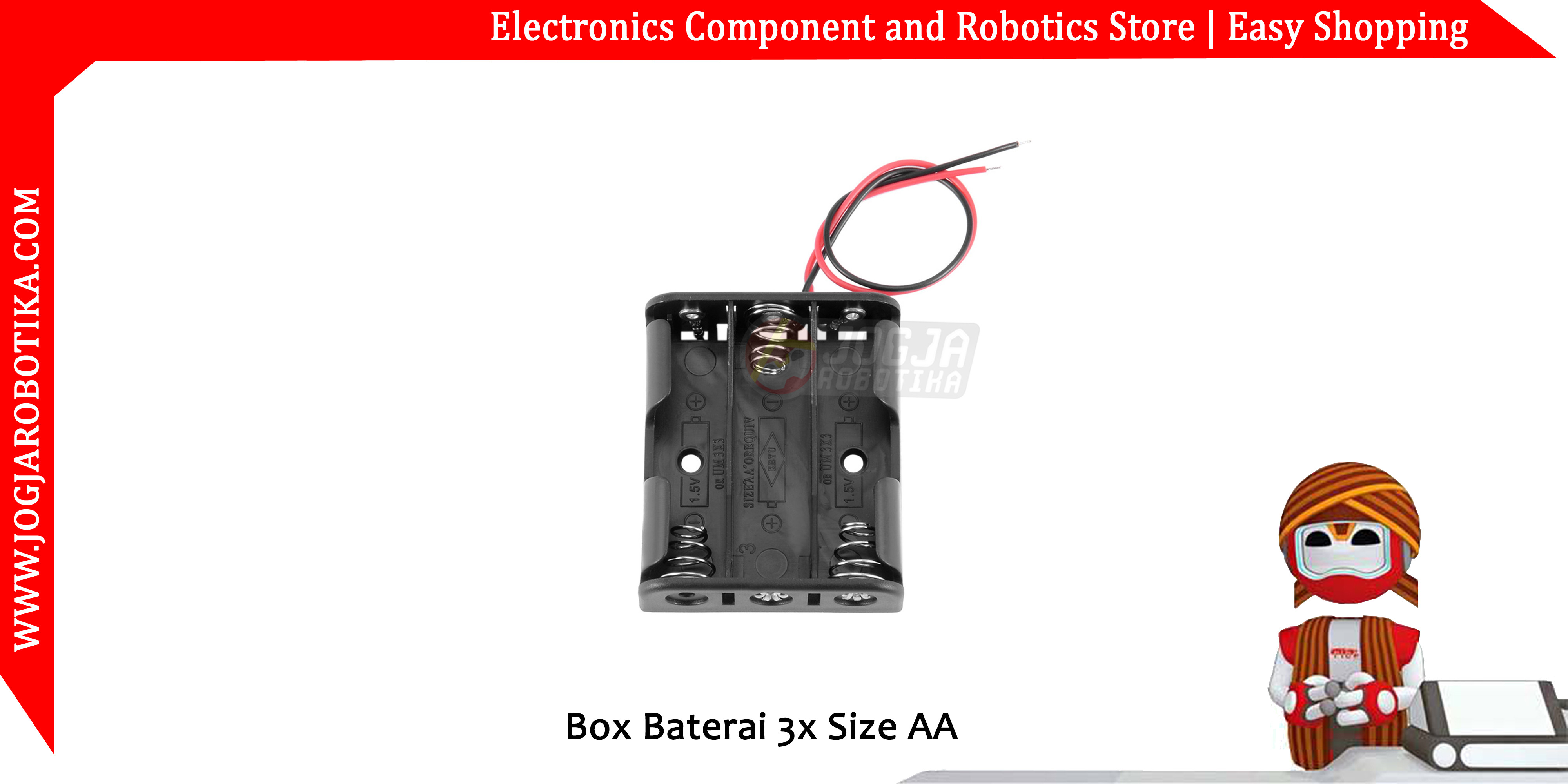 Box Baterai 3x Size AA