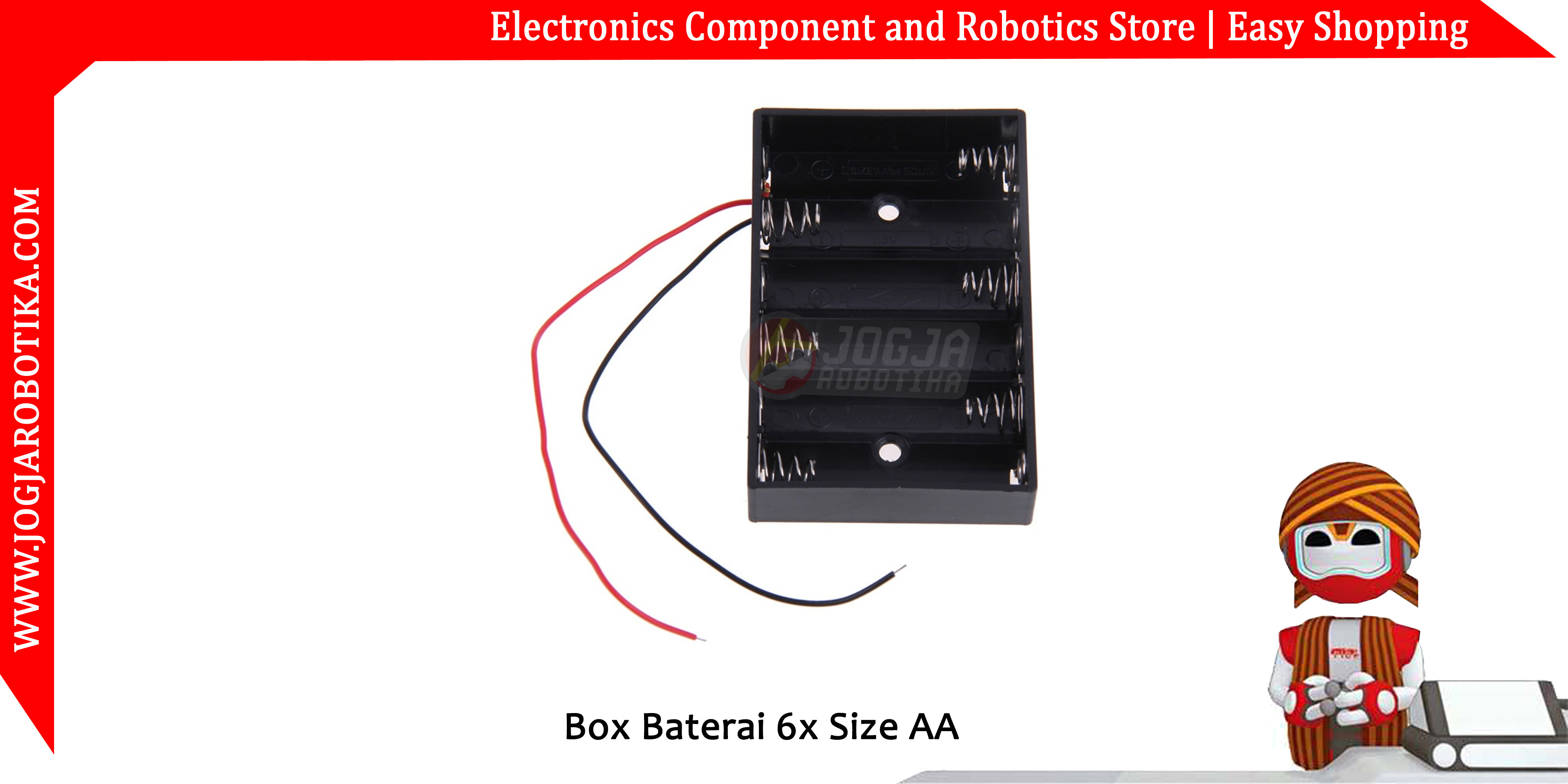 Box Baterai 6x Size AA