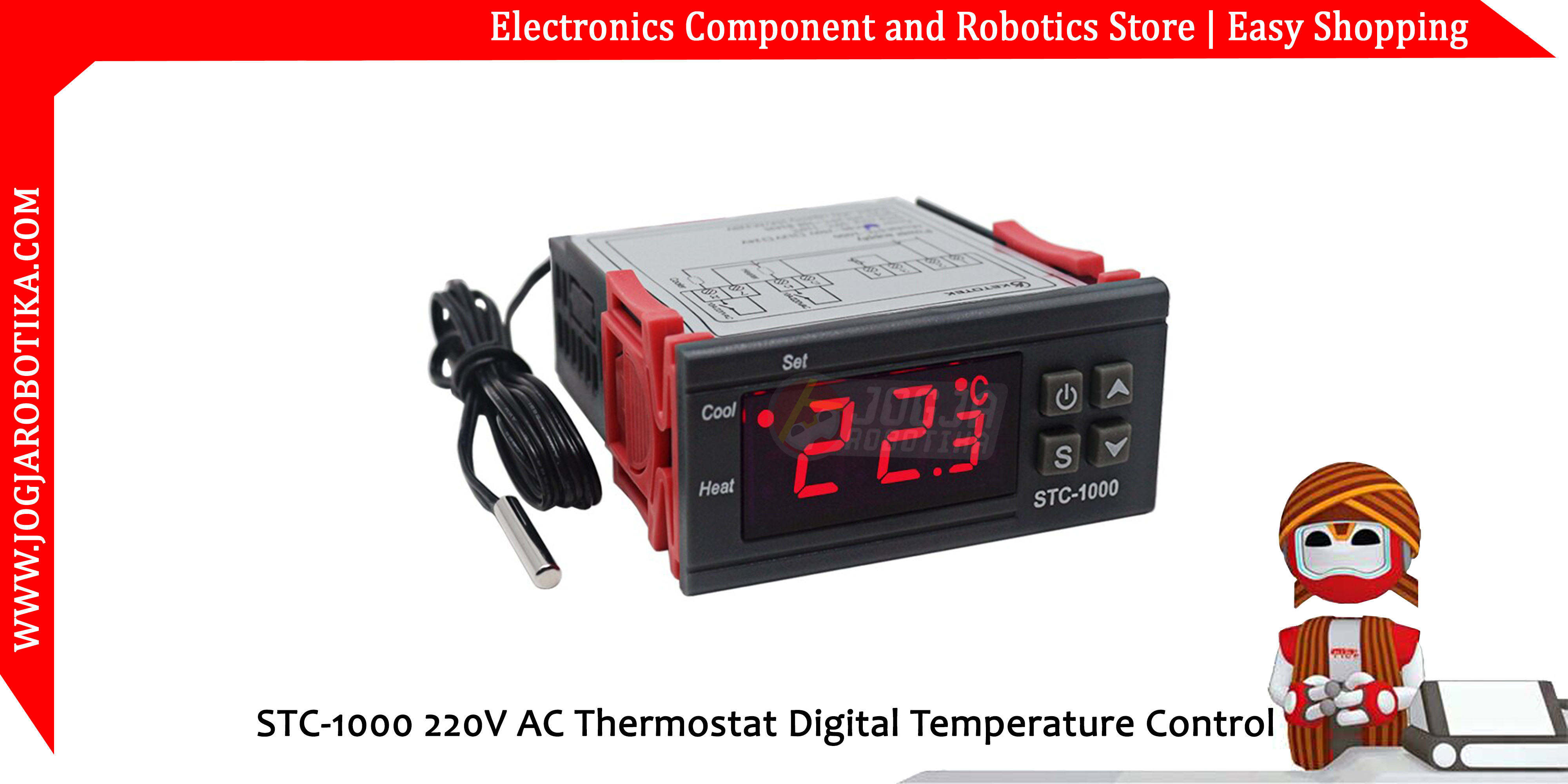 STC-1000 220V AC Thermostat Digital Temperature Control