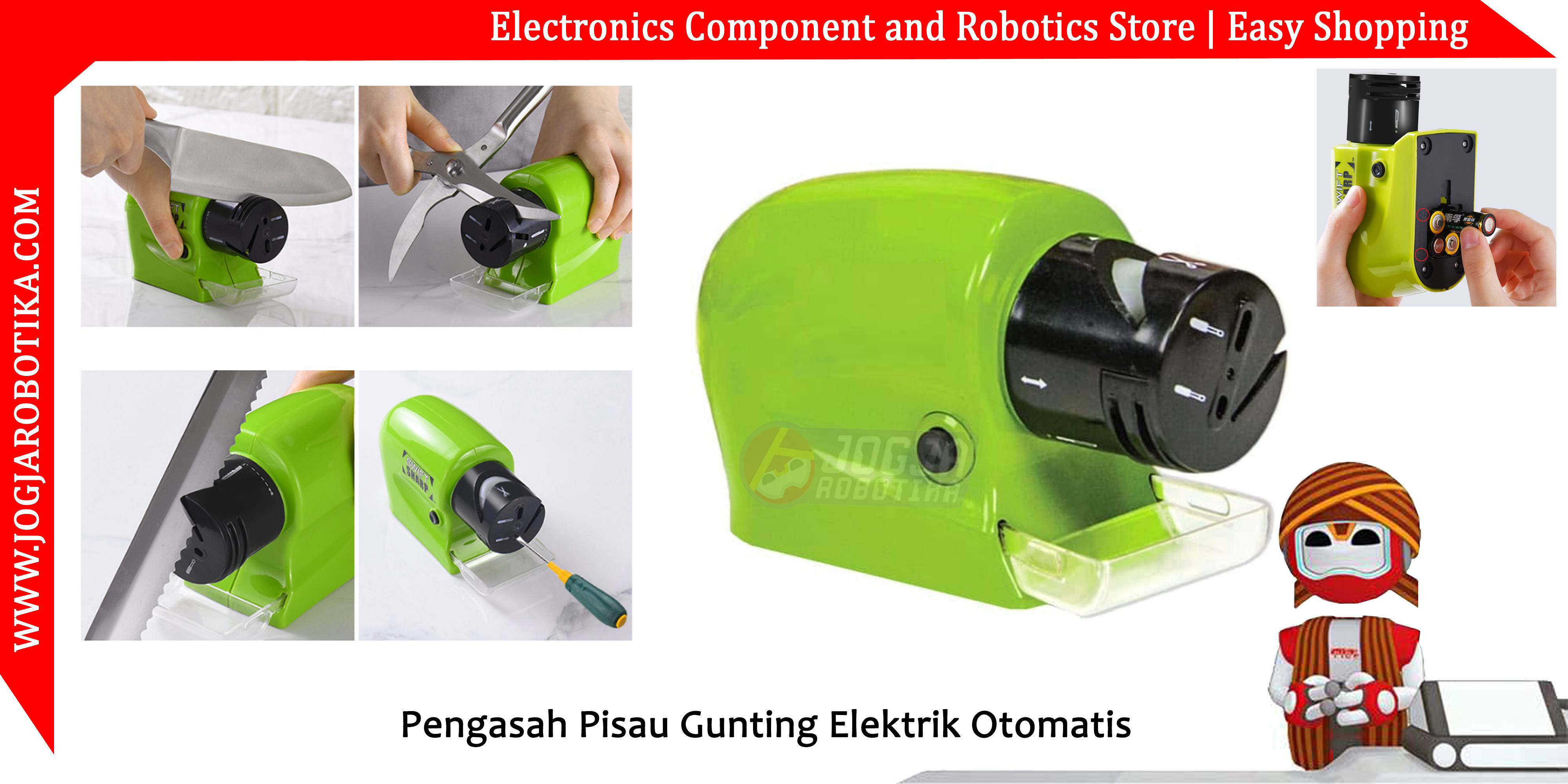 Pengasah Pisau Gunting Elektrik Otomatis