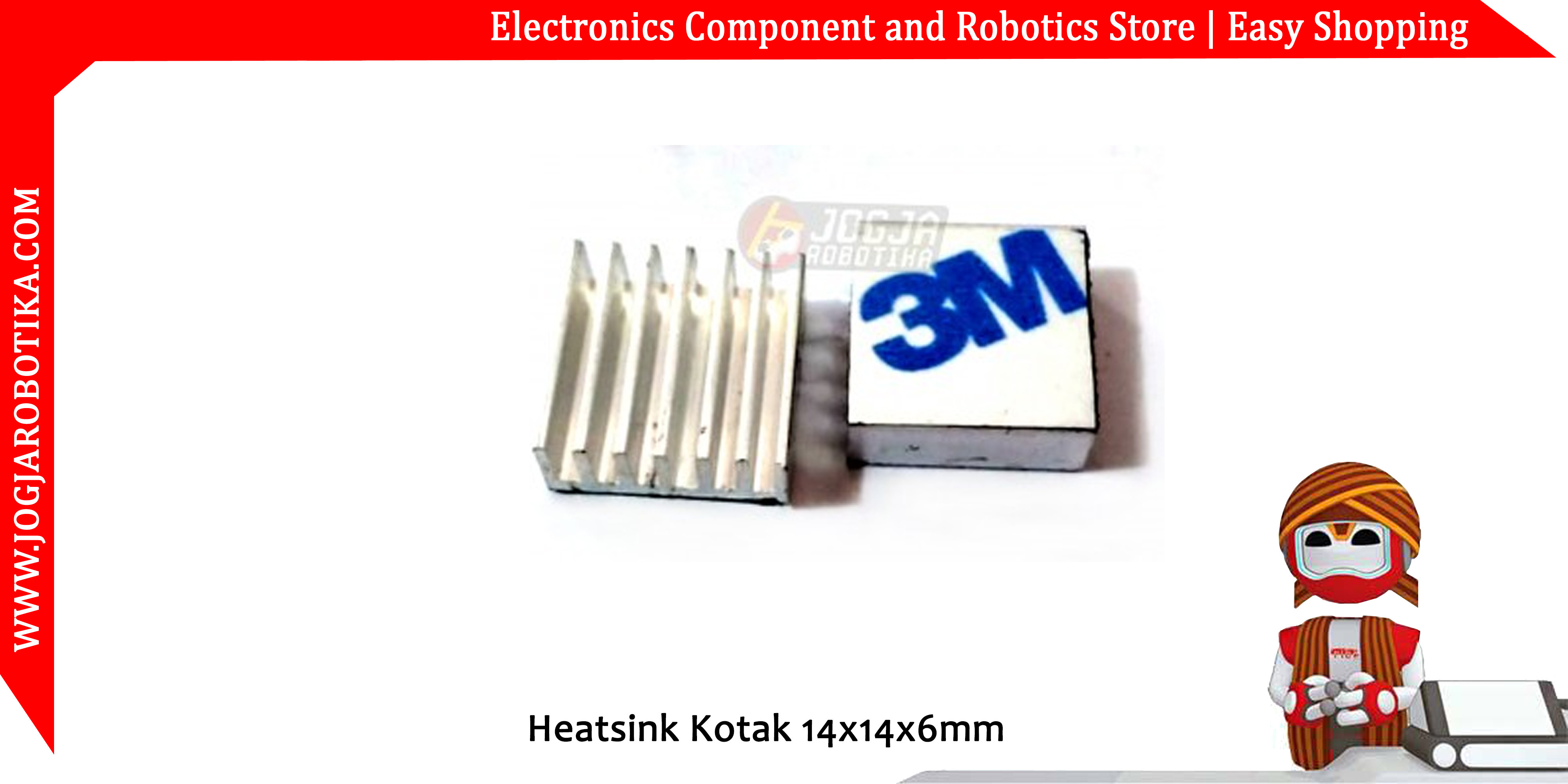 Heatsink Kotak 14x14x6mm