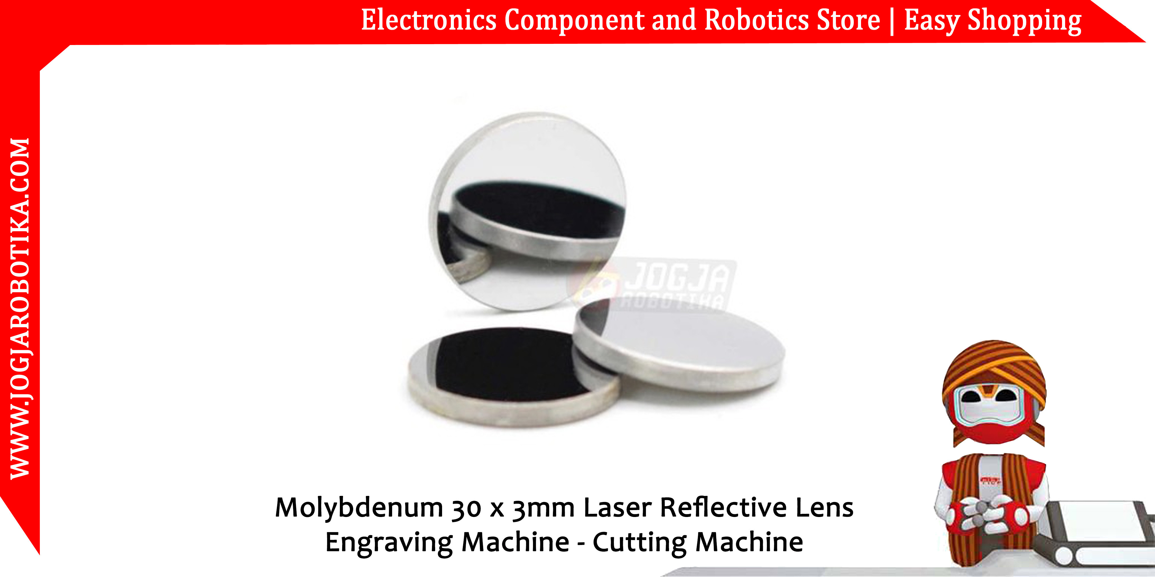 Molybdenum 30 x 3mm Laser Reflective Lens Engraving Machine - Cutting Machine