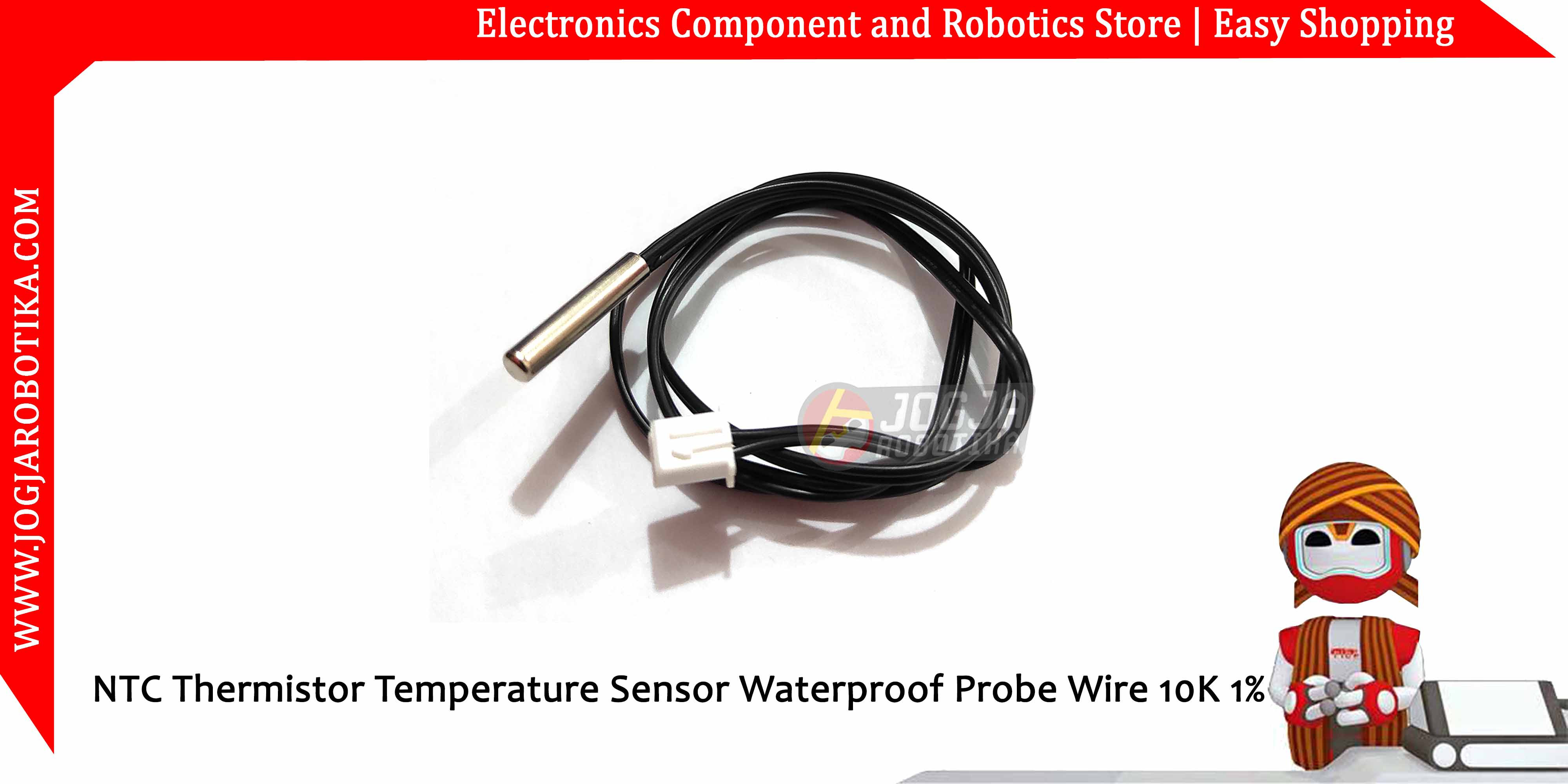 NTC Thermistor Temperature Sensor Waterproof Probe Wire 10K 1%