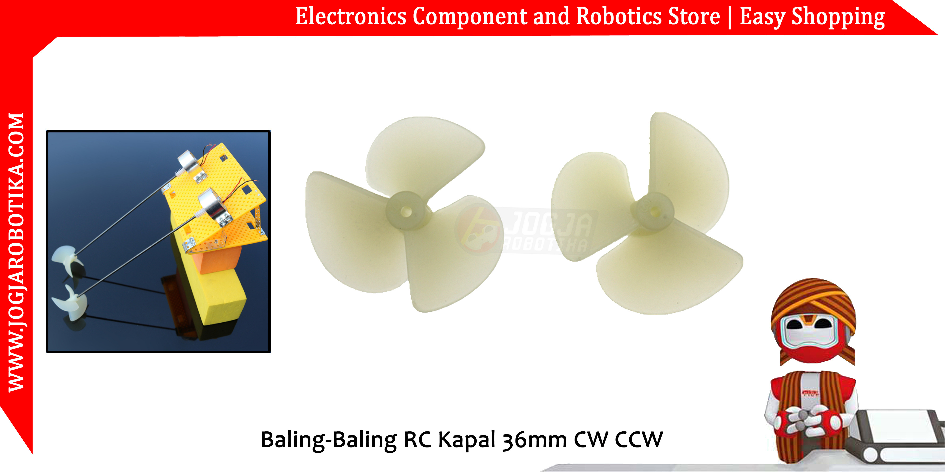 Baling-Baling RC Kapal 36mm CW CCW
