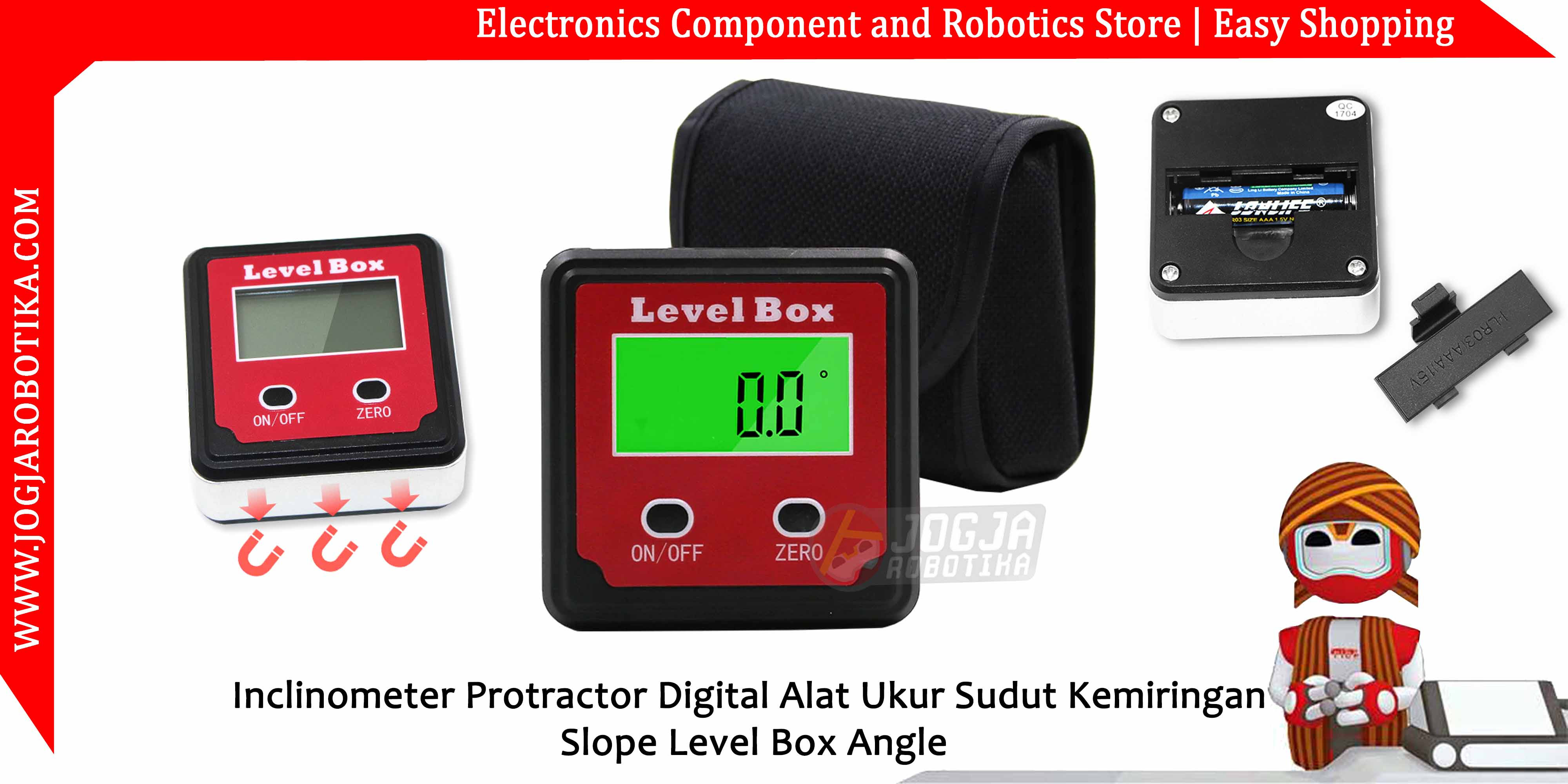 Inclinometer Protractor Digital Alat Ukur Sudut Kemiringan Slope Level Box Angle