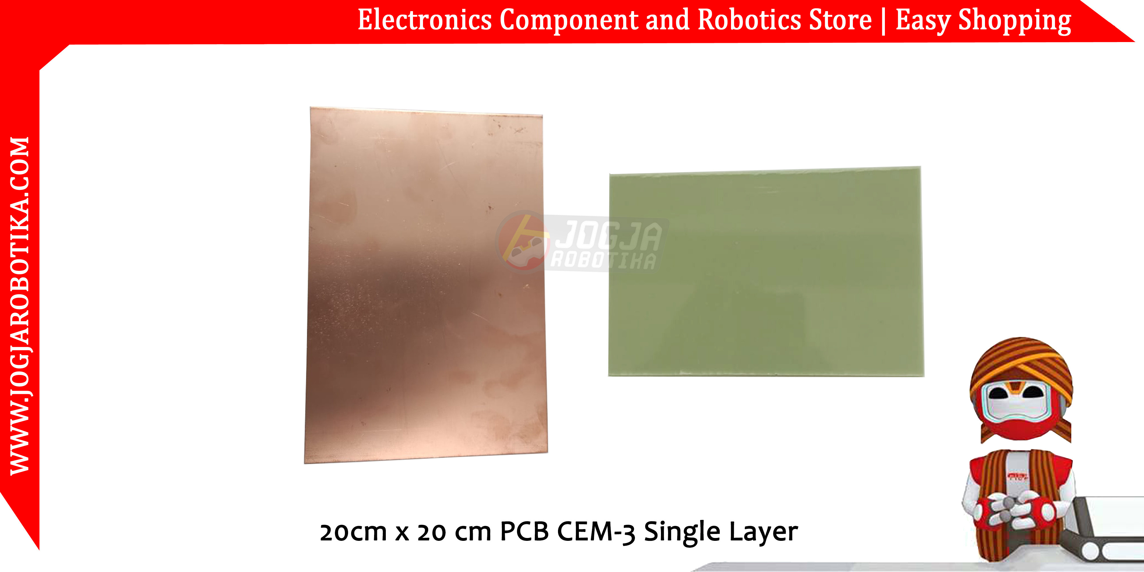 20cm x 20 cm PCB CEM-3 Single Layer
