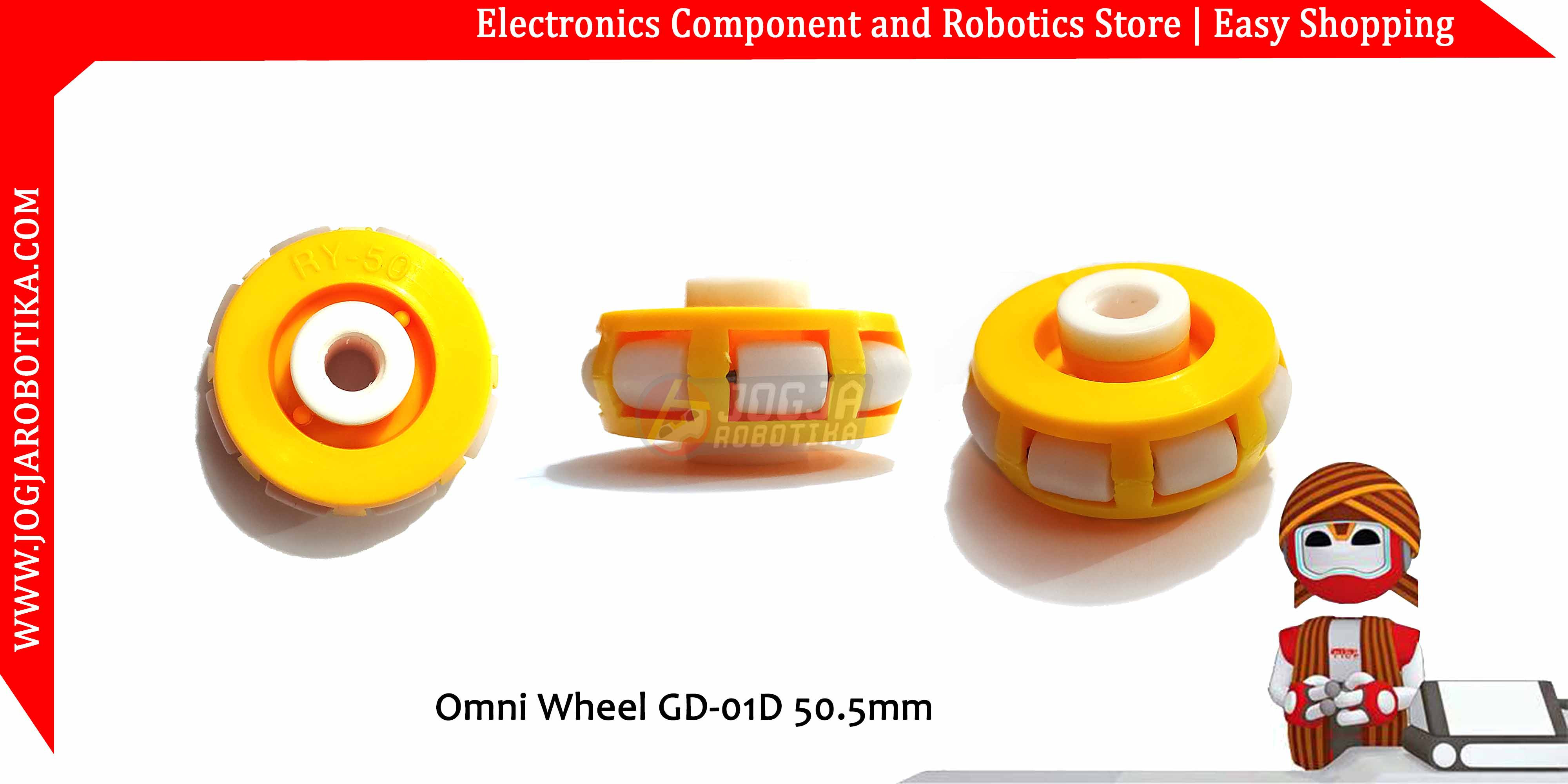 Omni Wheel GD-01D 50 mm 50mm real 50.5mm