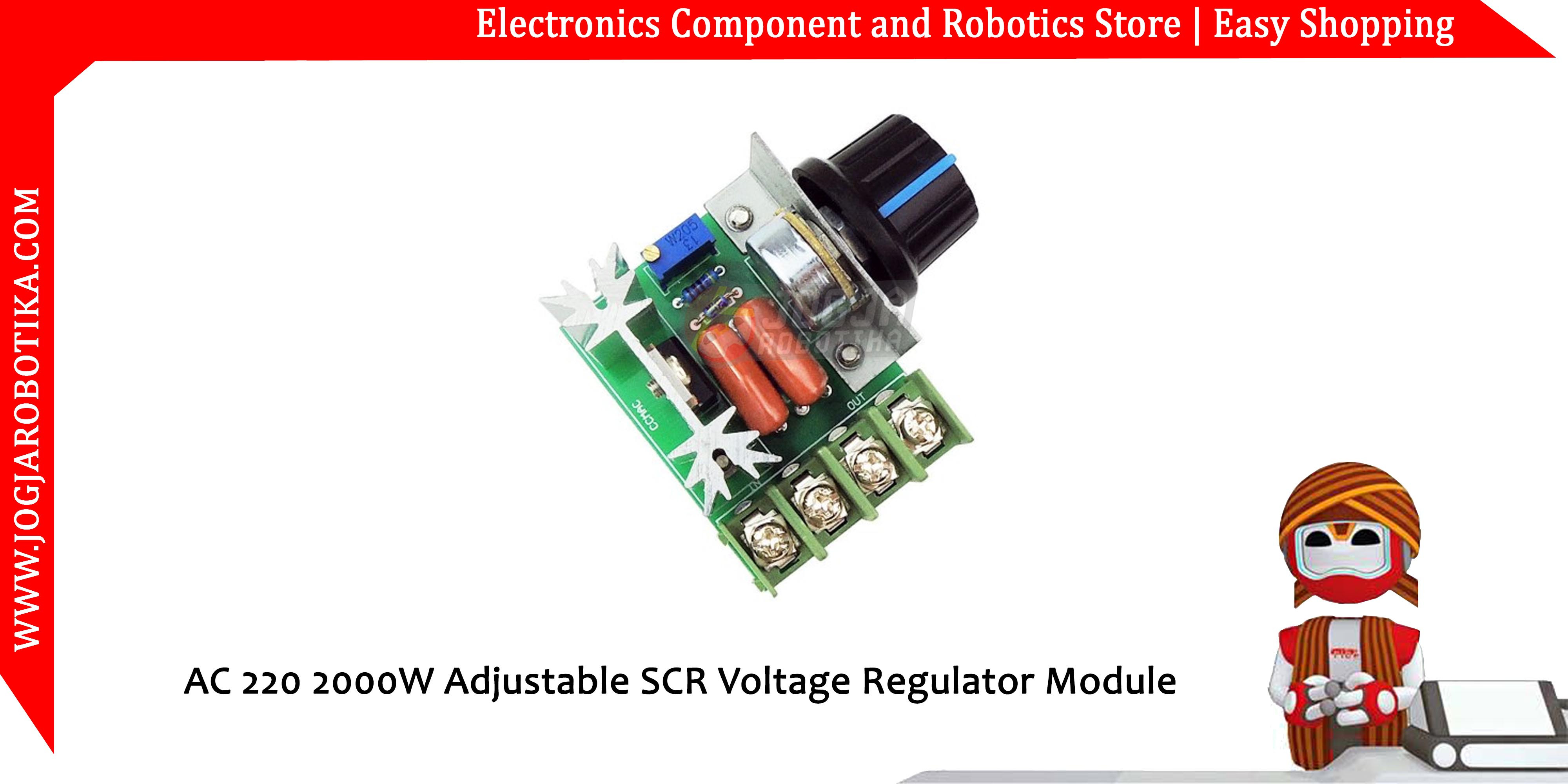 AC 220 2000W Adjustable SCR Voltage Regulator Module