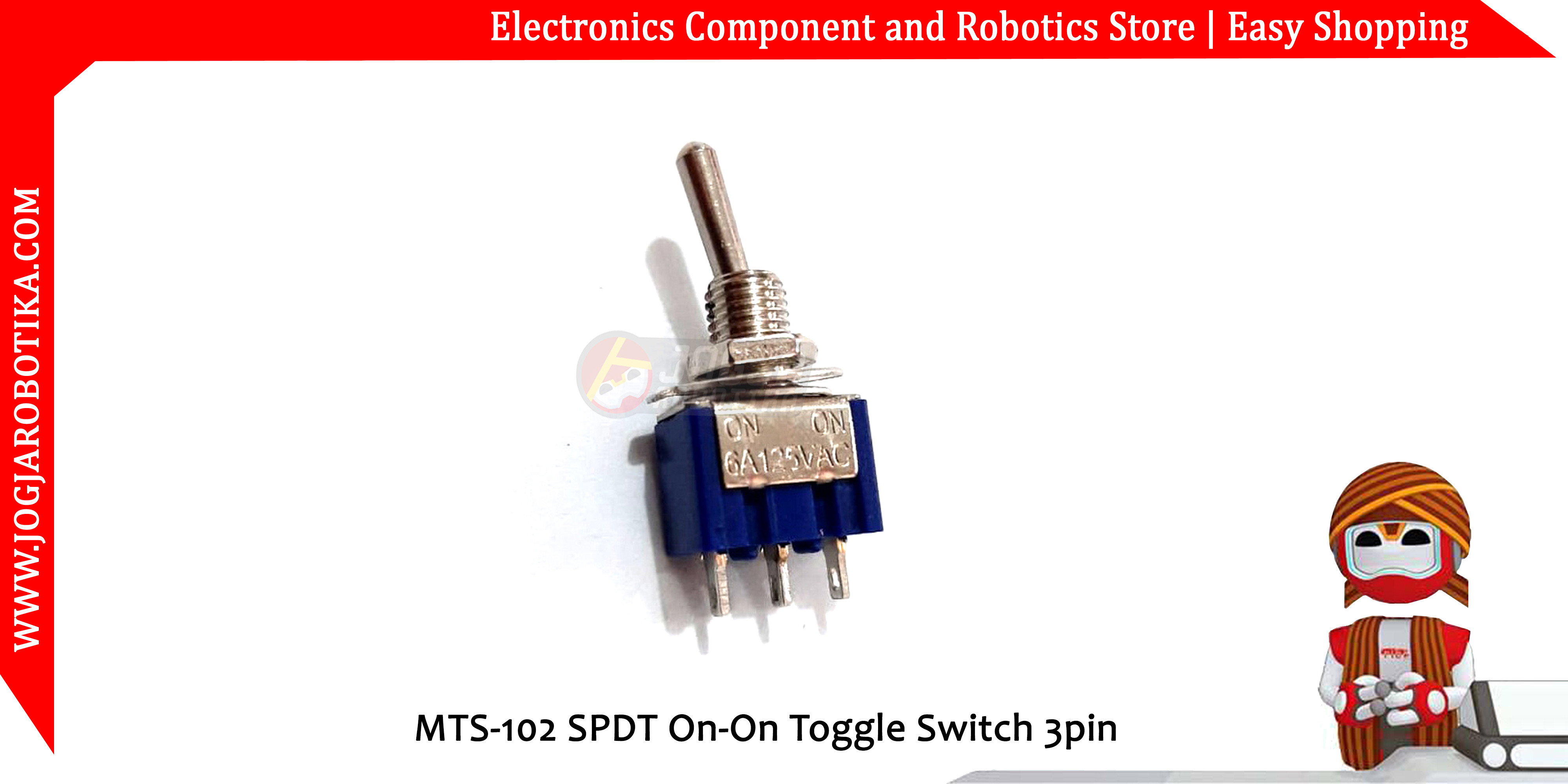MTS-102 SPDT On-On Toggle Switch 3pin
