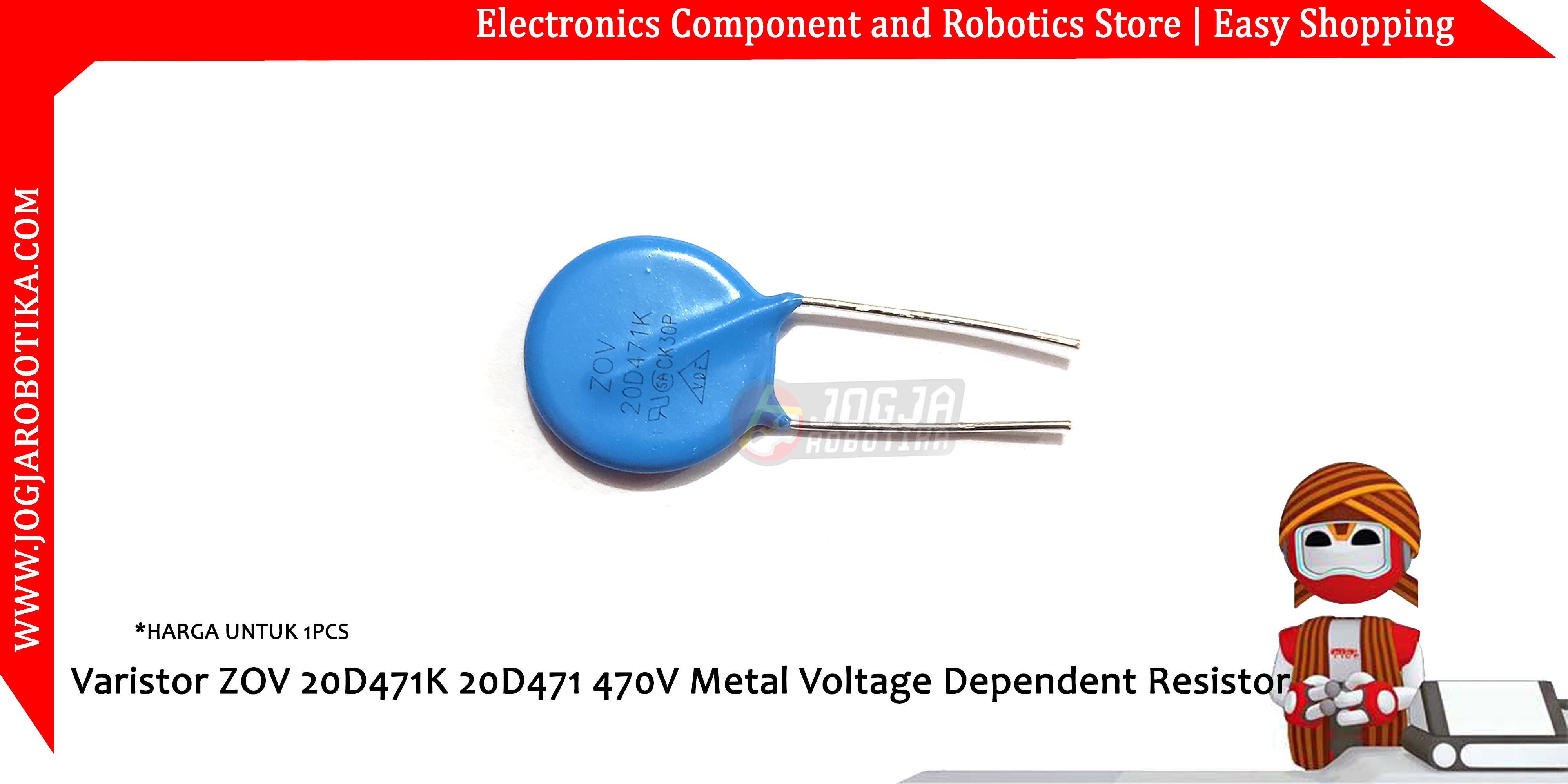 VARISTOR ZOV 20D471K 20D471 470V METAL VOLTAGE DEPENDENT RESISTOR