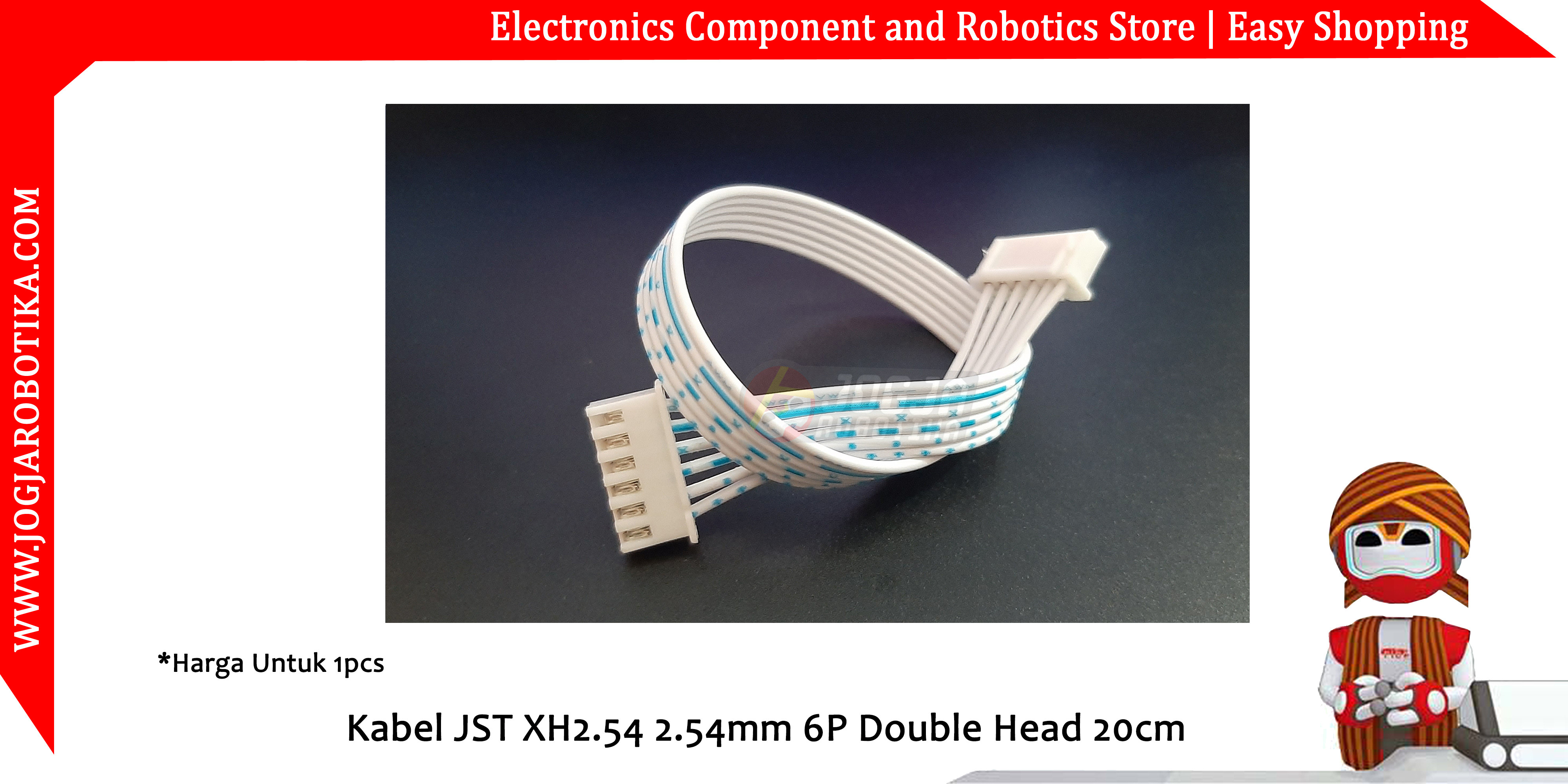 Kabel JST XH2.54 2.54mm 6P Double Head 20cm