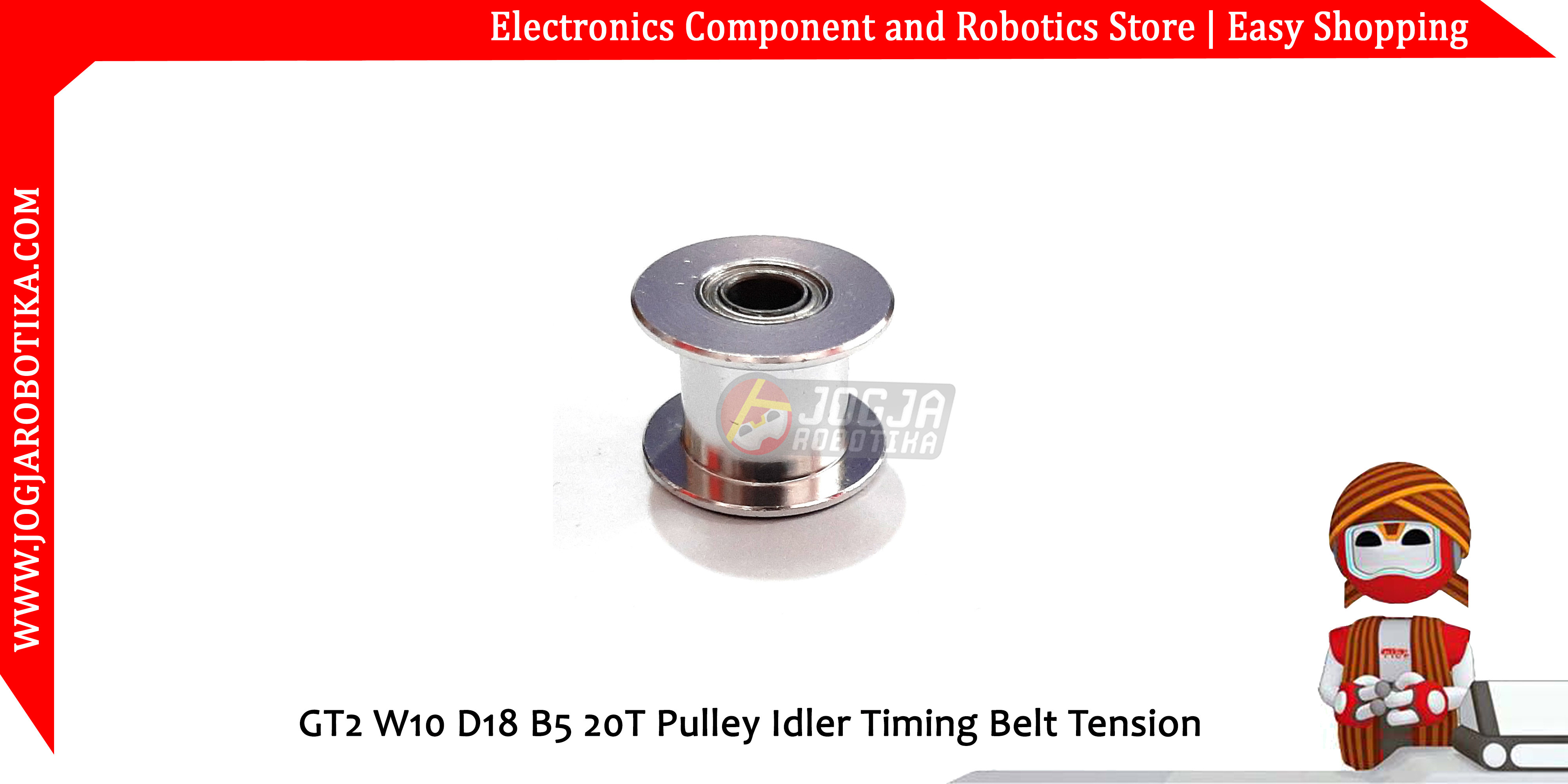 GT2 W10 D18 B5 20T Pulley Idler Timing Belt Tension