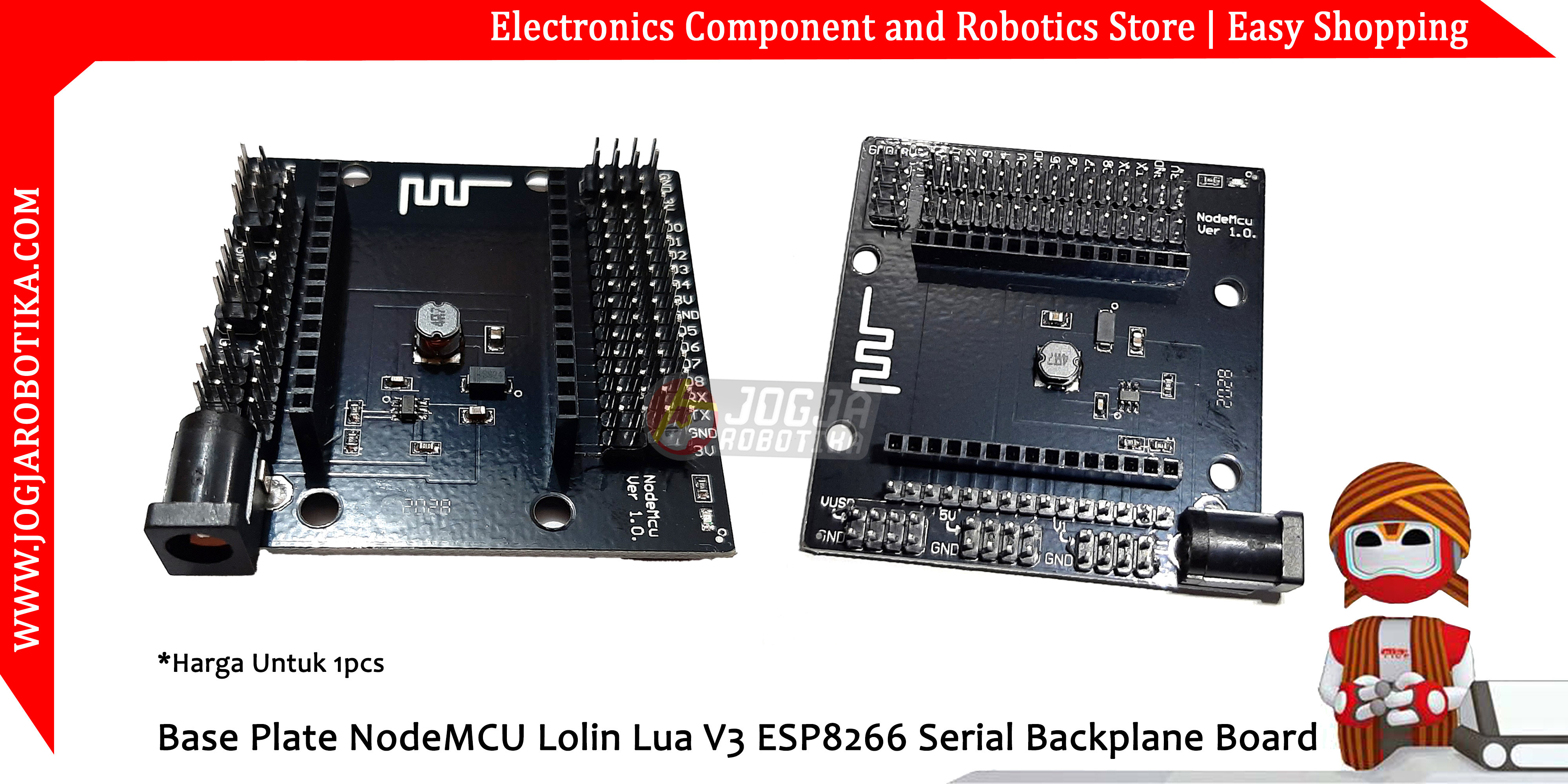 Base Plate NodeMCU Lolin Lua V3 ESP8266 Serial Backplane Board