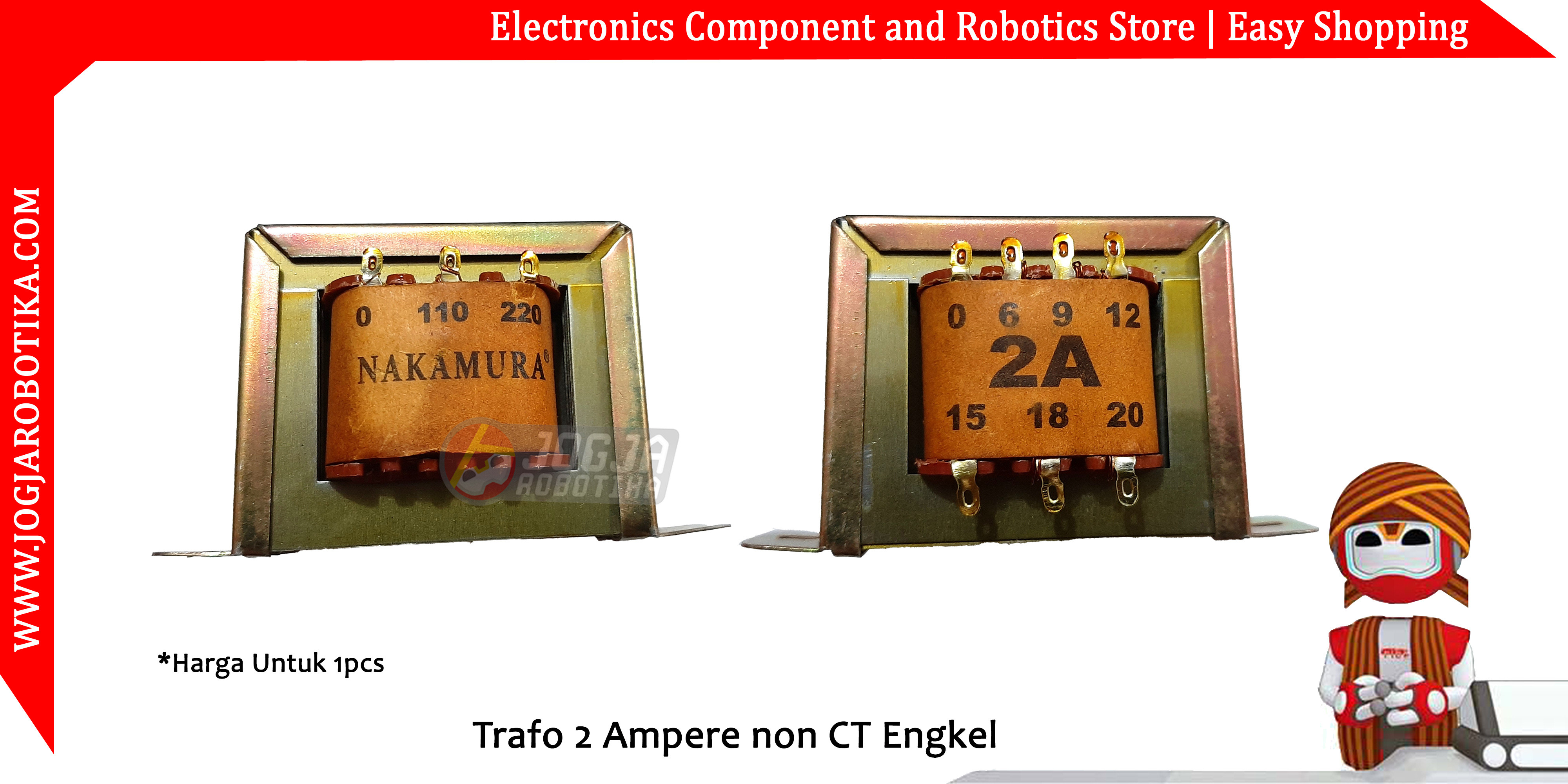 Trafo 2 Ampere non CT Engkel Transformator