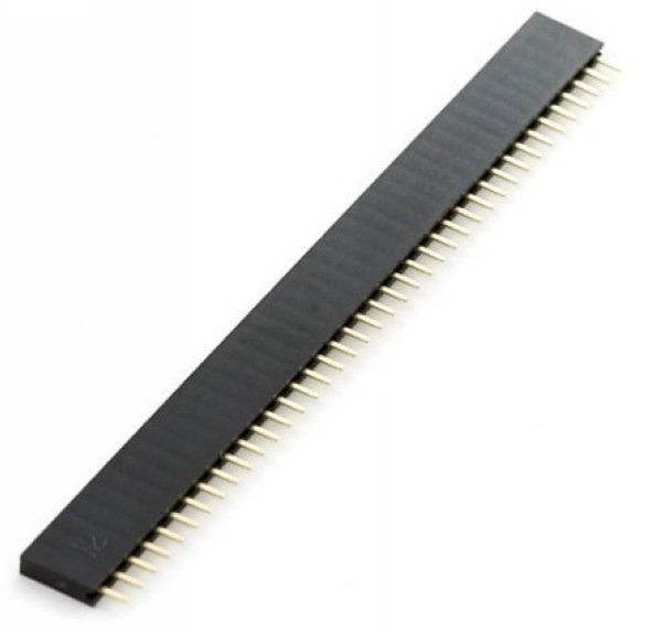 1x40 Pin Female Header Single Row (2.54 mm)