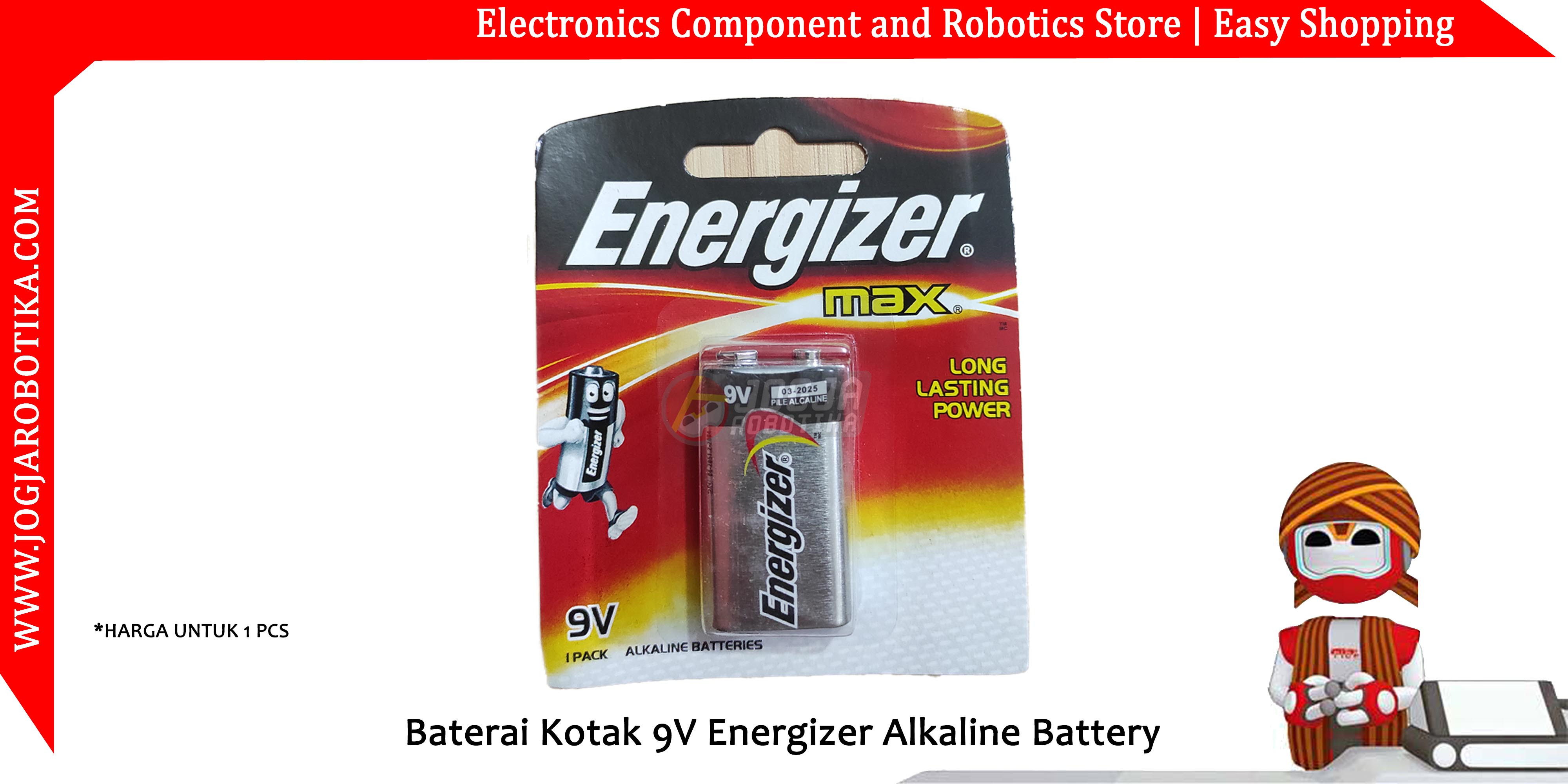 Baterai Kotak 9V Energizer Max Alkaline Battery