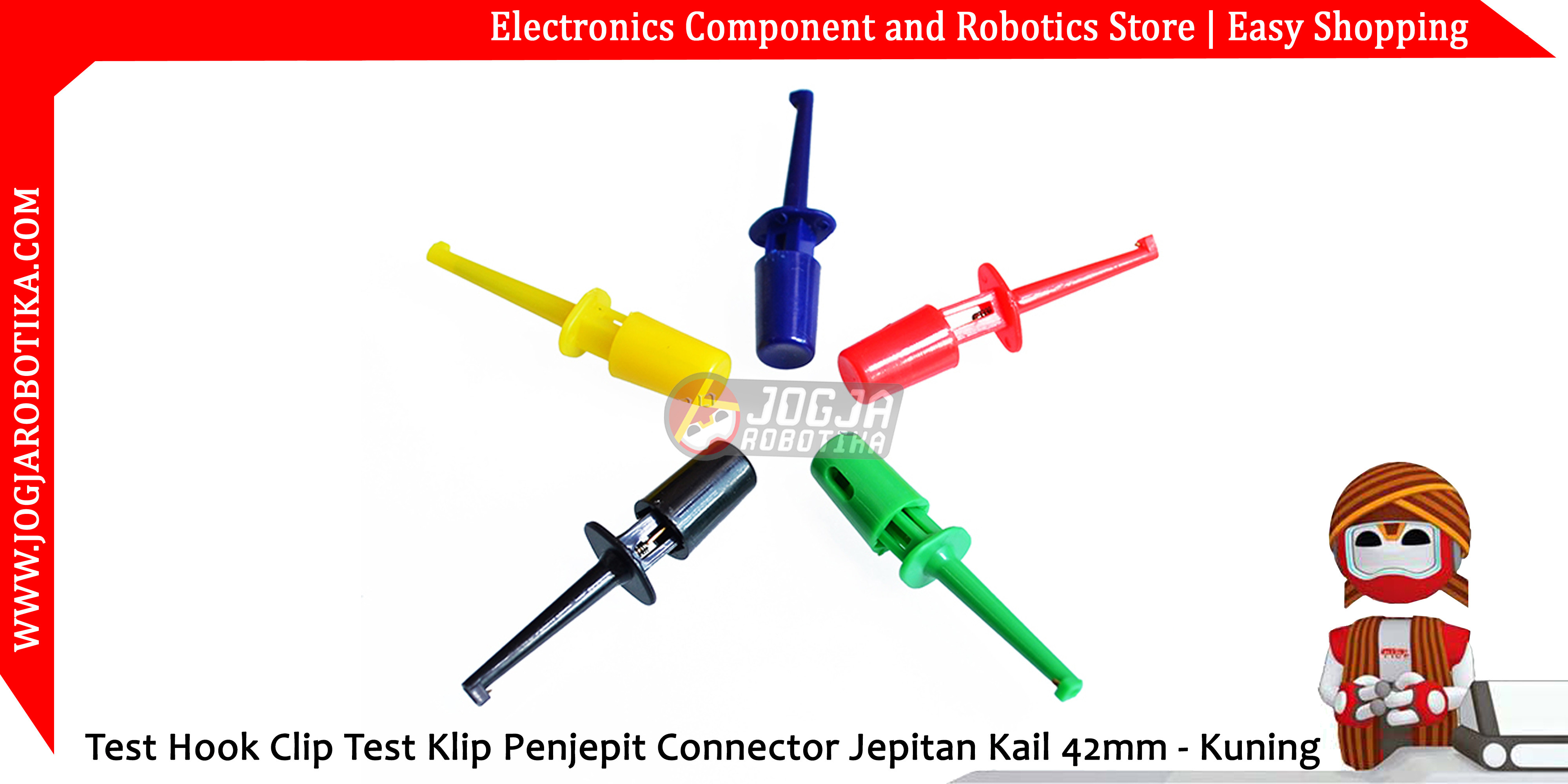 Test Hook Clip Test Klip Penjepit Connector Jepitan Kail 42mm - Kuning