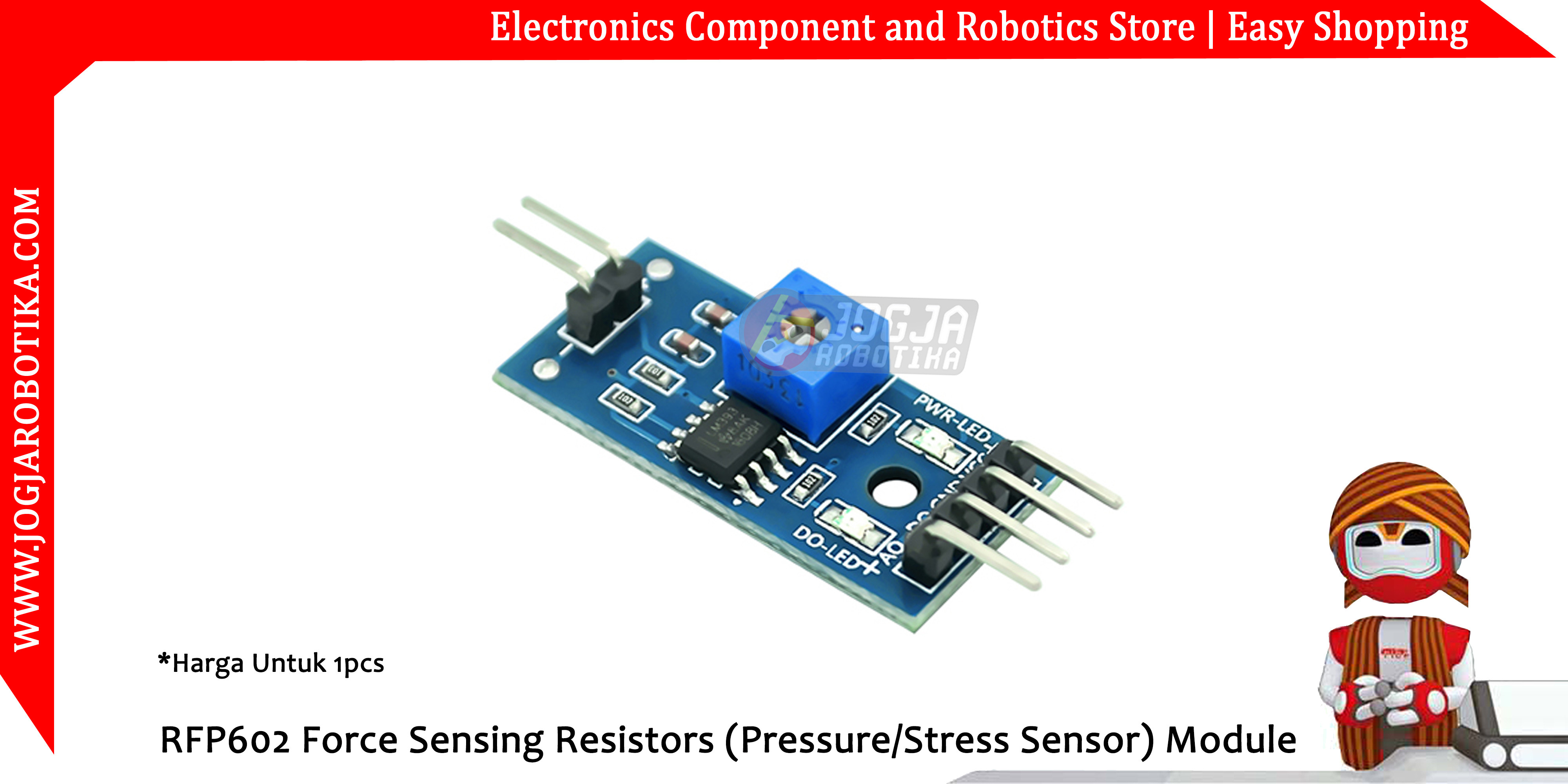 RFP602 Force Sensing Resistors (Pressure Stress Sensor) Module