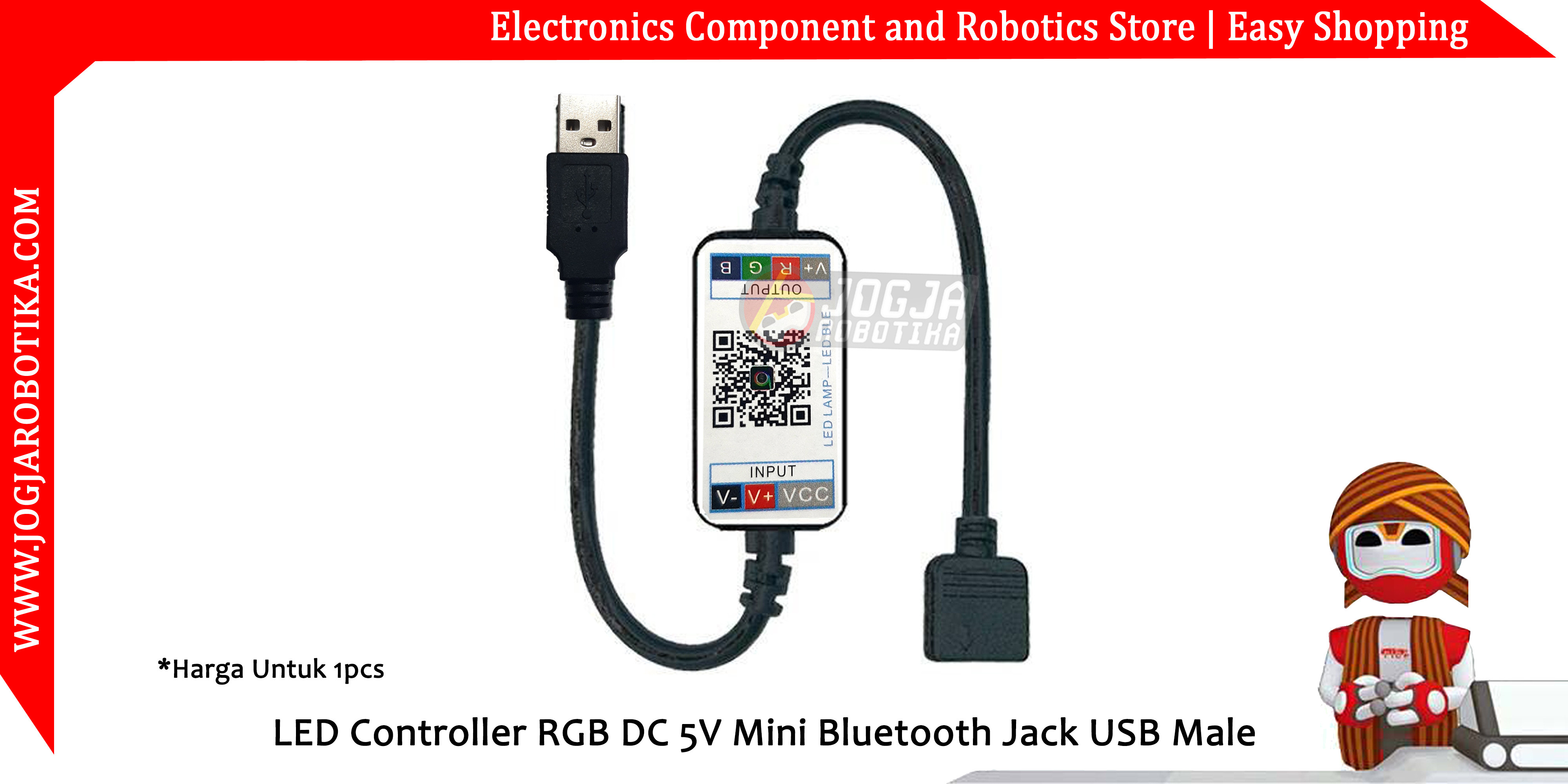 LED Strip Controller RGB DC 5V Mini Bluetooth Jack USB Male