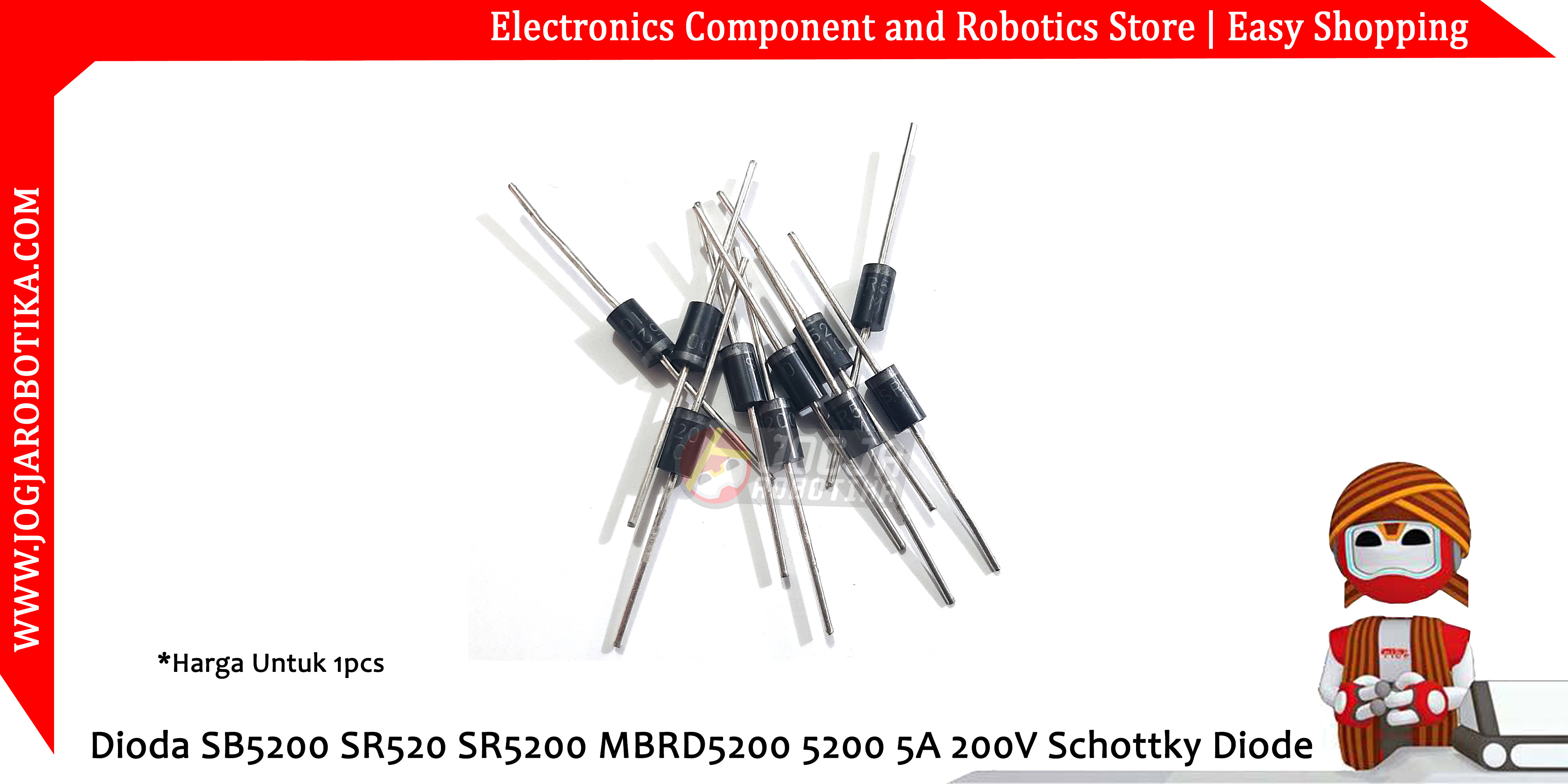Dioda SB5200 SR520 SR5200 MBRD5200 5200 5A 200V Schottky Diode