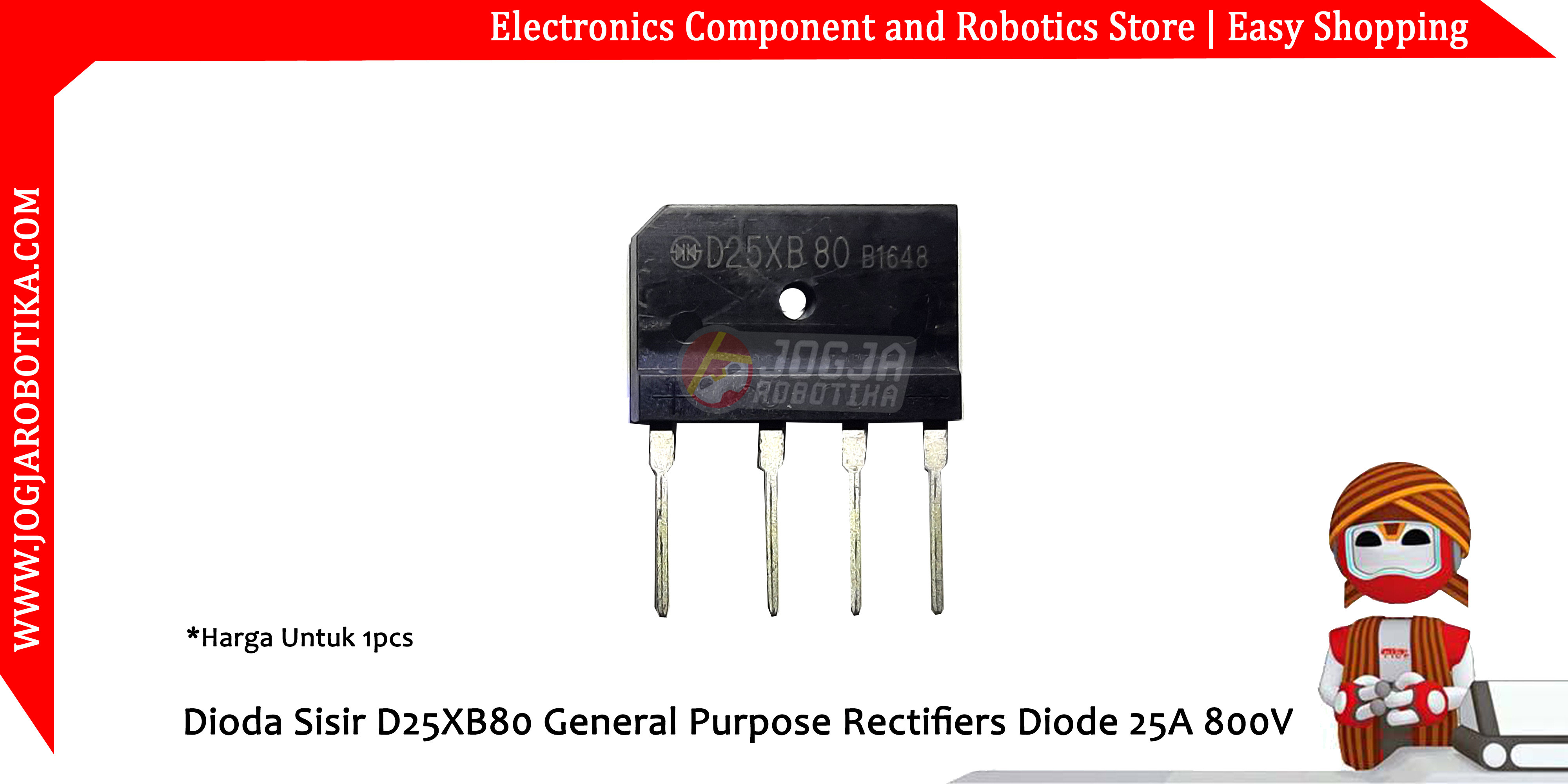 Dioda Sisir D25XB80 General Purpose Bridge Rectifiers Diode 25A 800V